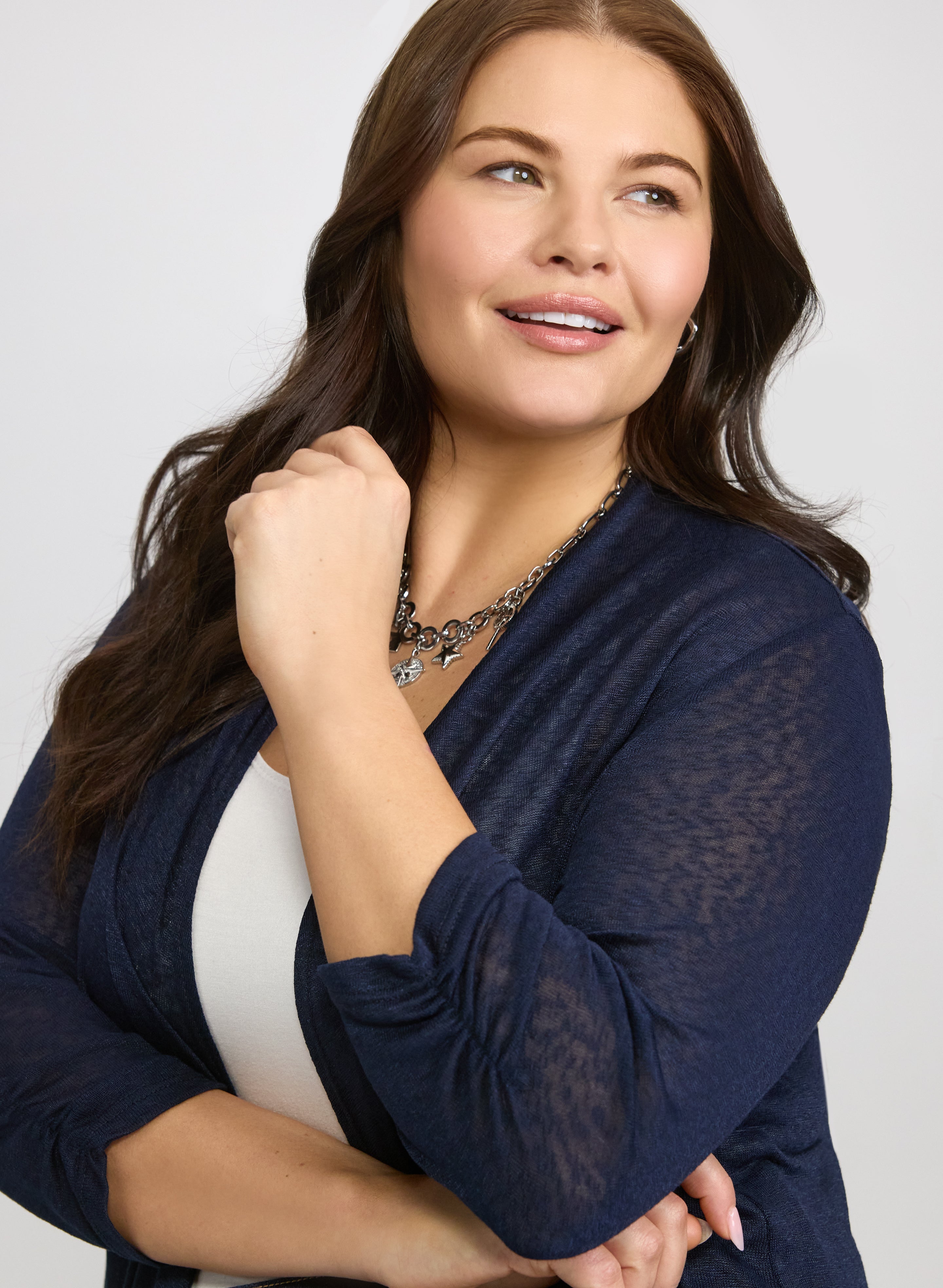 Knit Open-Front Cardigan-Tactilefable
