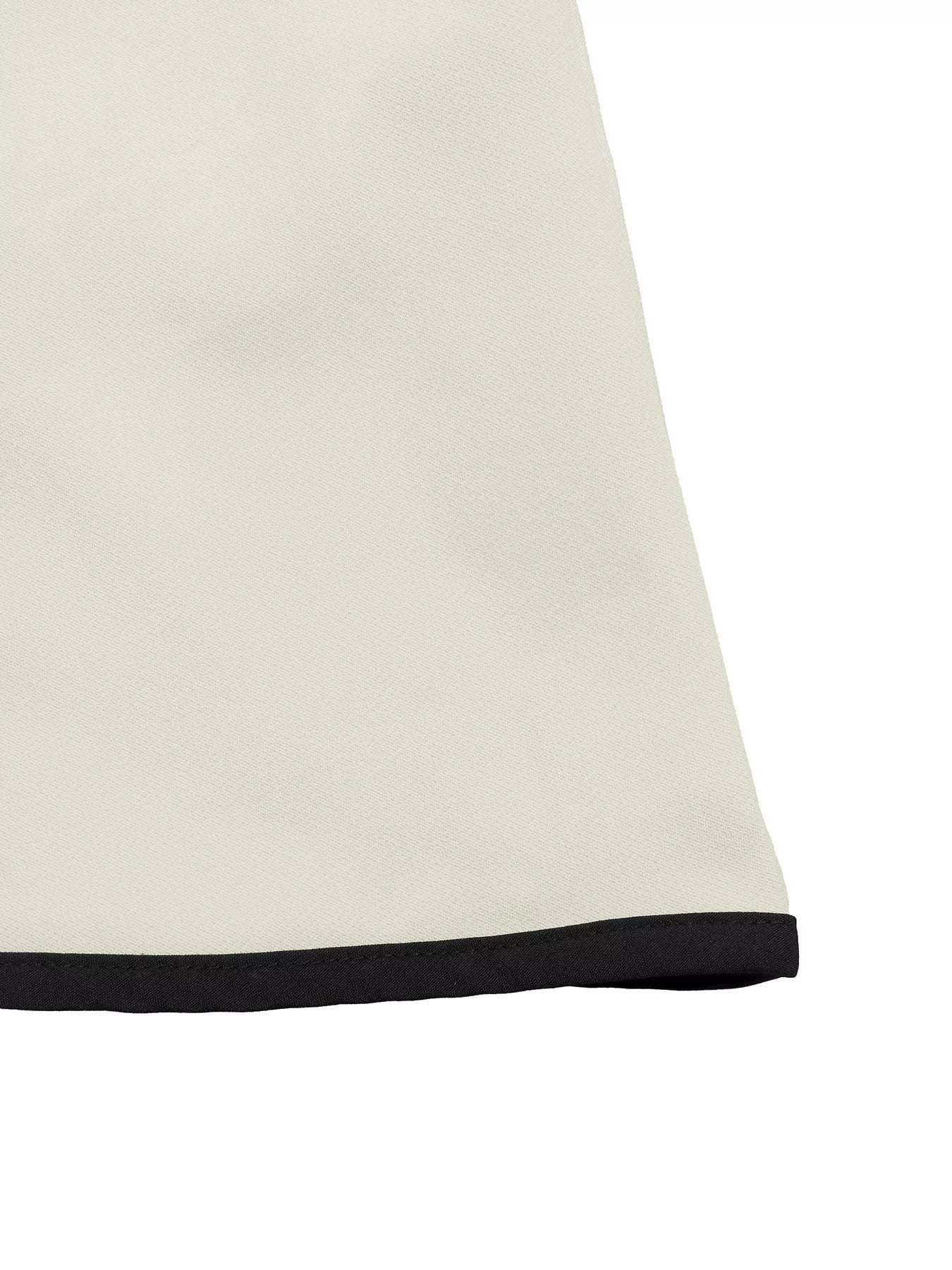 Bow-Trim A-Line Midi Dress-Tactilefable