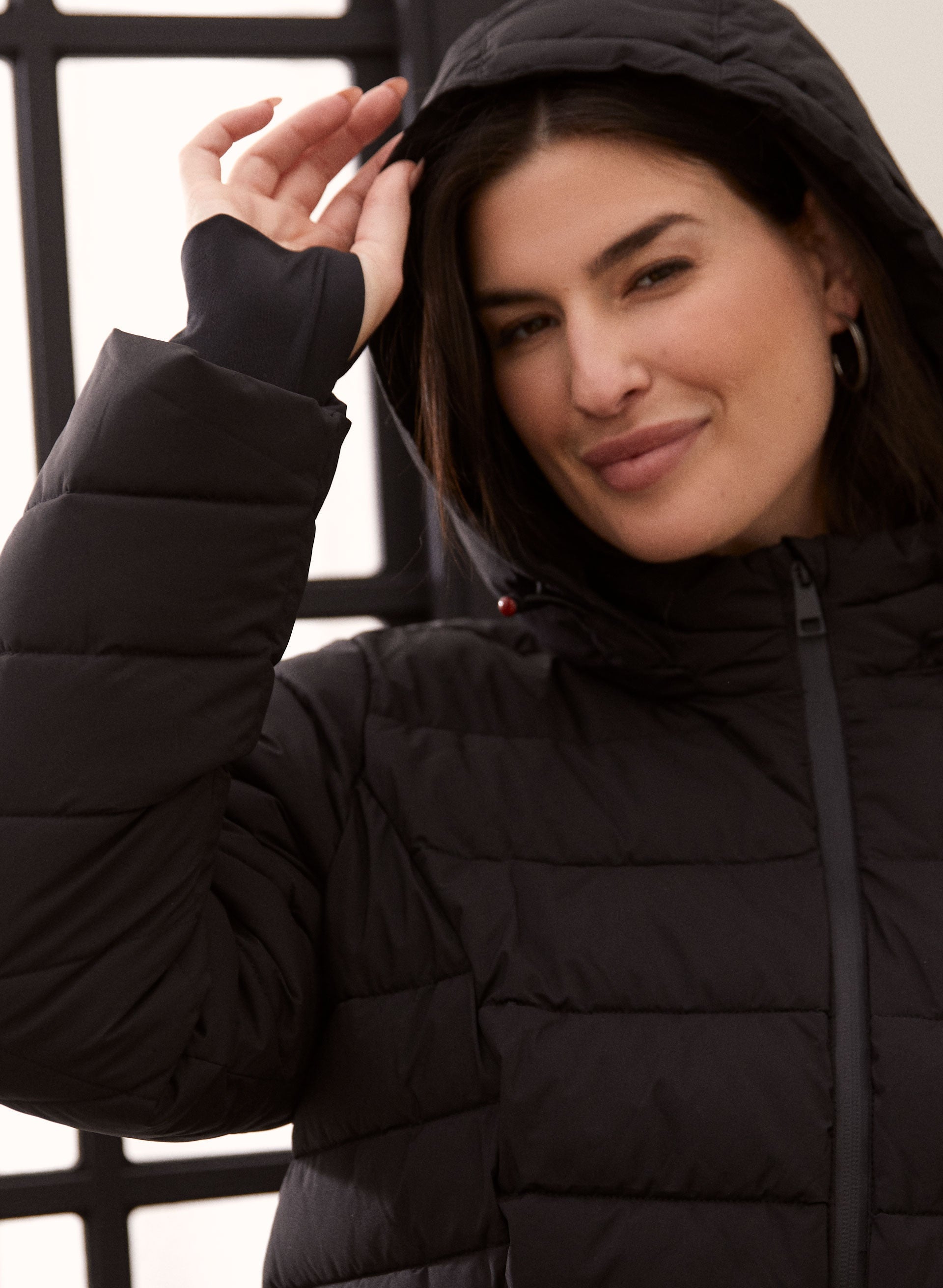 Recycled Stretch Vegan Down Coat-Tactilefable