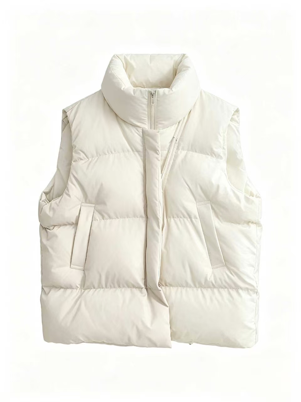 WarmCore Premium Women Warmer Oversized Puffer Gilet,Sleeveless Waistcoat Quilted Vest,Water Repellent Deep Pockets Adjustable Toggles Versatile Style,Autumn,Winter-TACTILEFABLE