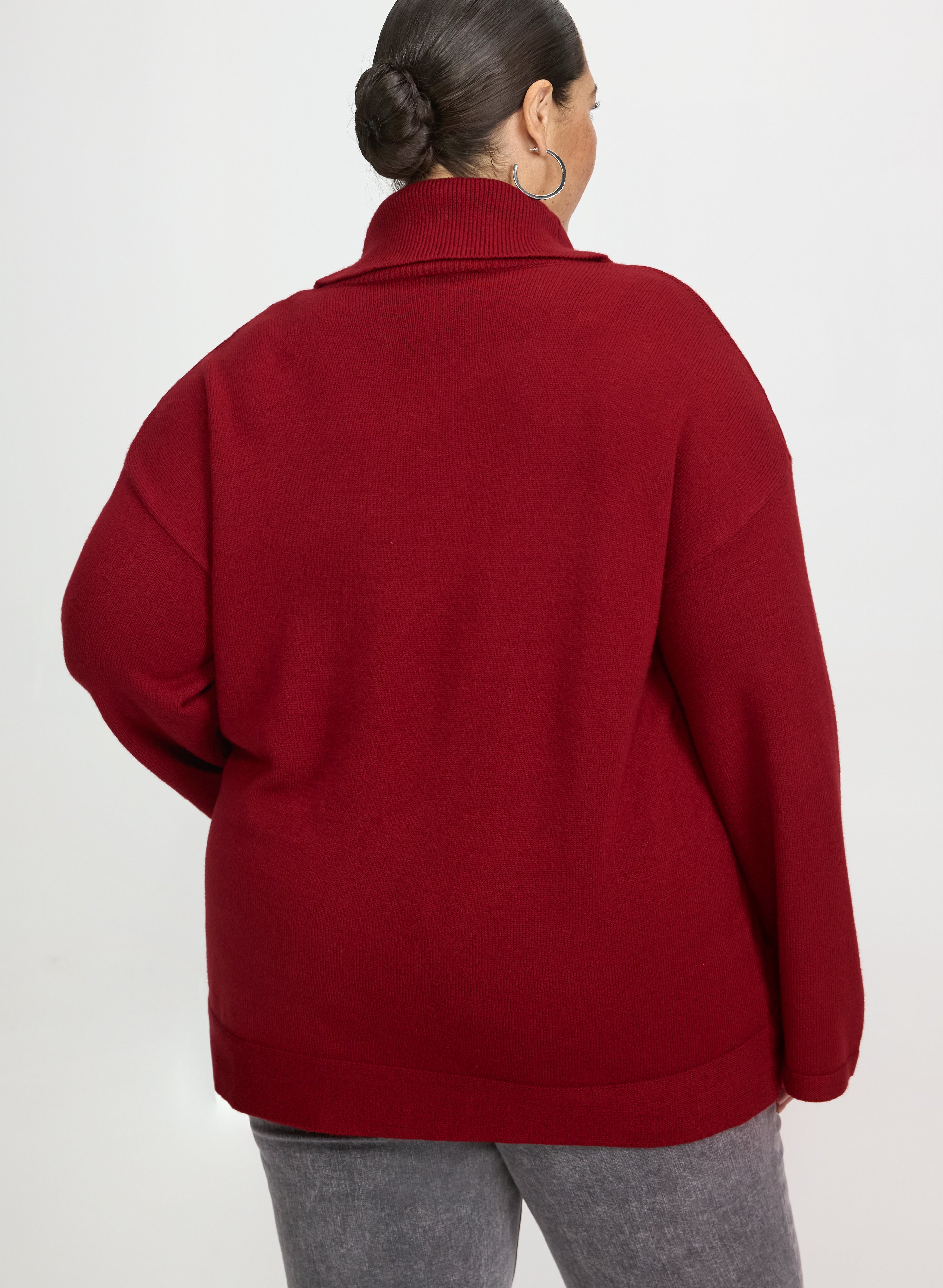 Sequin Striped Cowl Neck Sweater-Tactilefable
