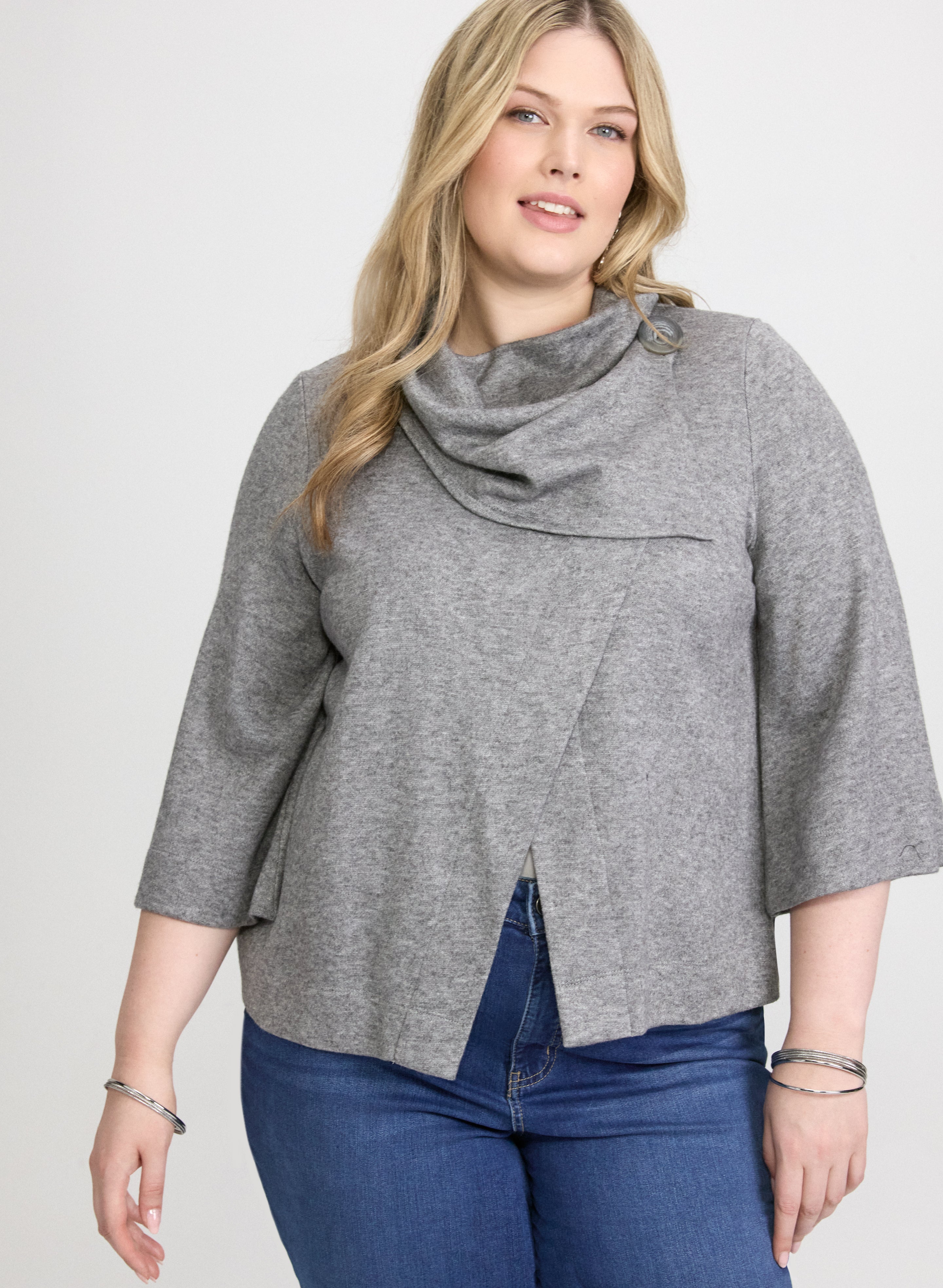 Knit Cowl Neck Top-Tactilefable