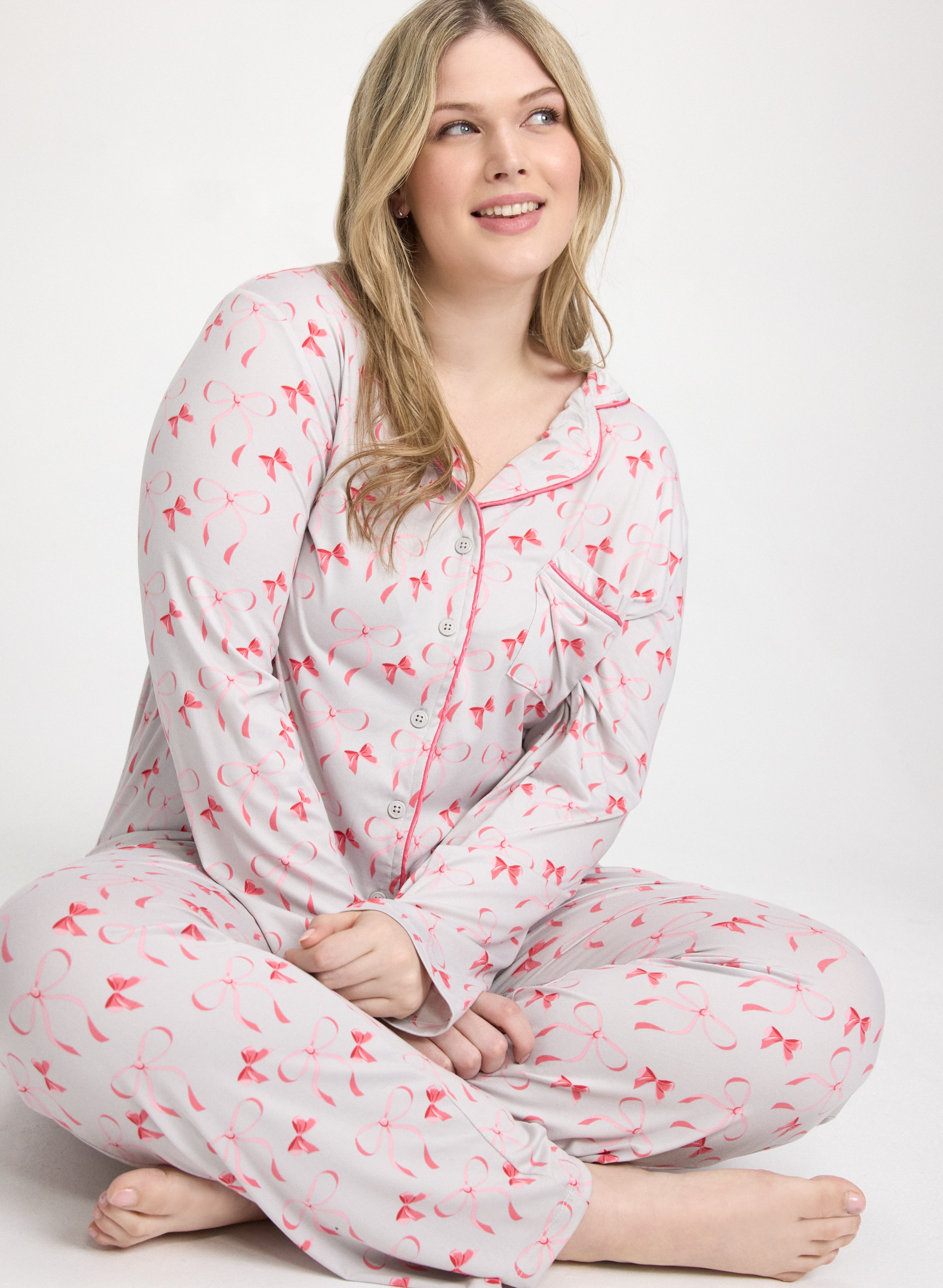 Bow Print Pyjama Set-Tactilefable