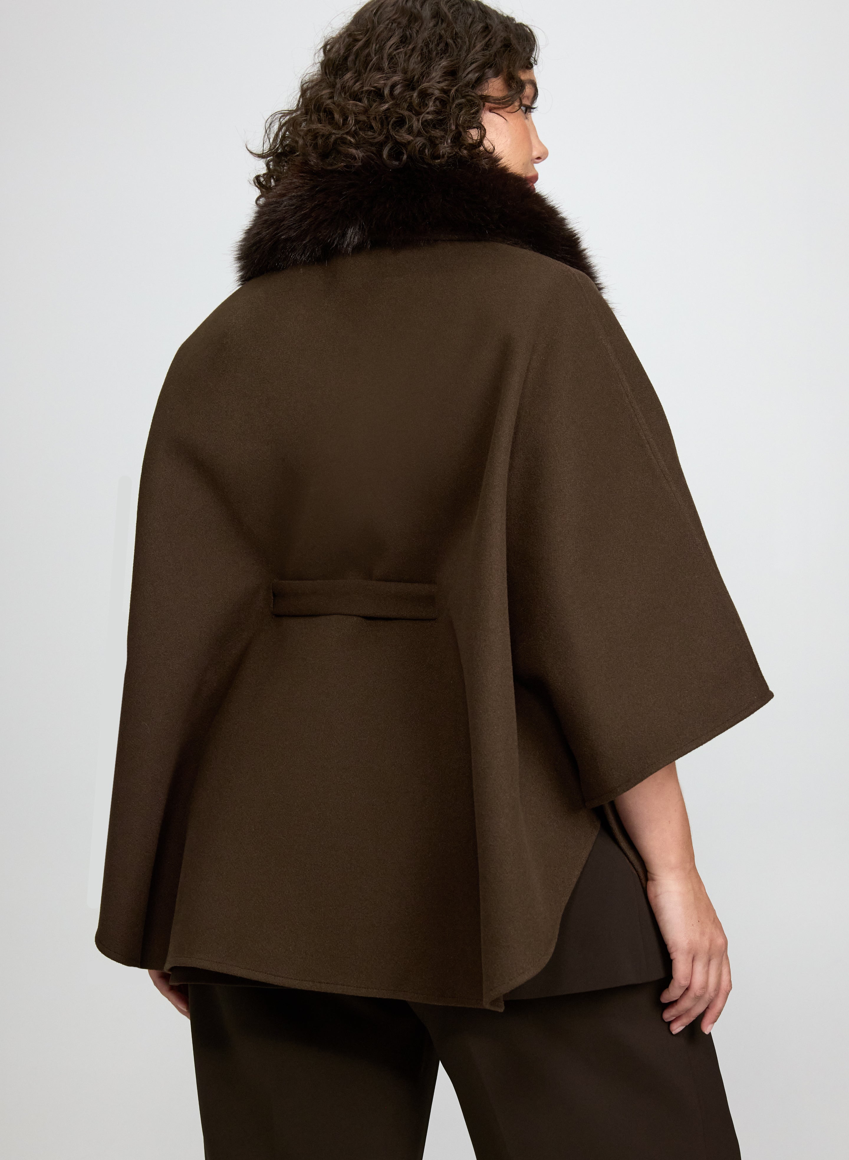 Faux-Fur Poncho-Tactilefable