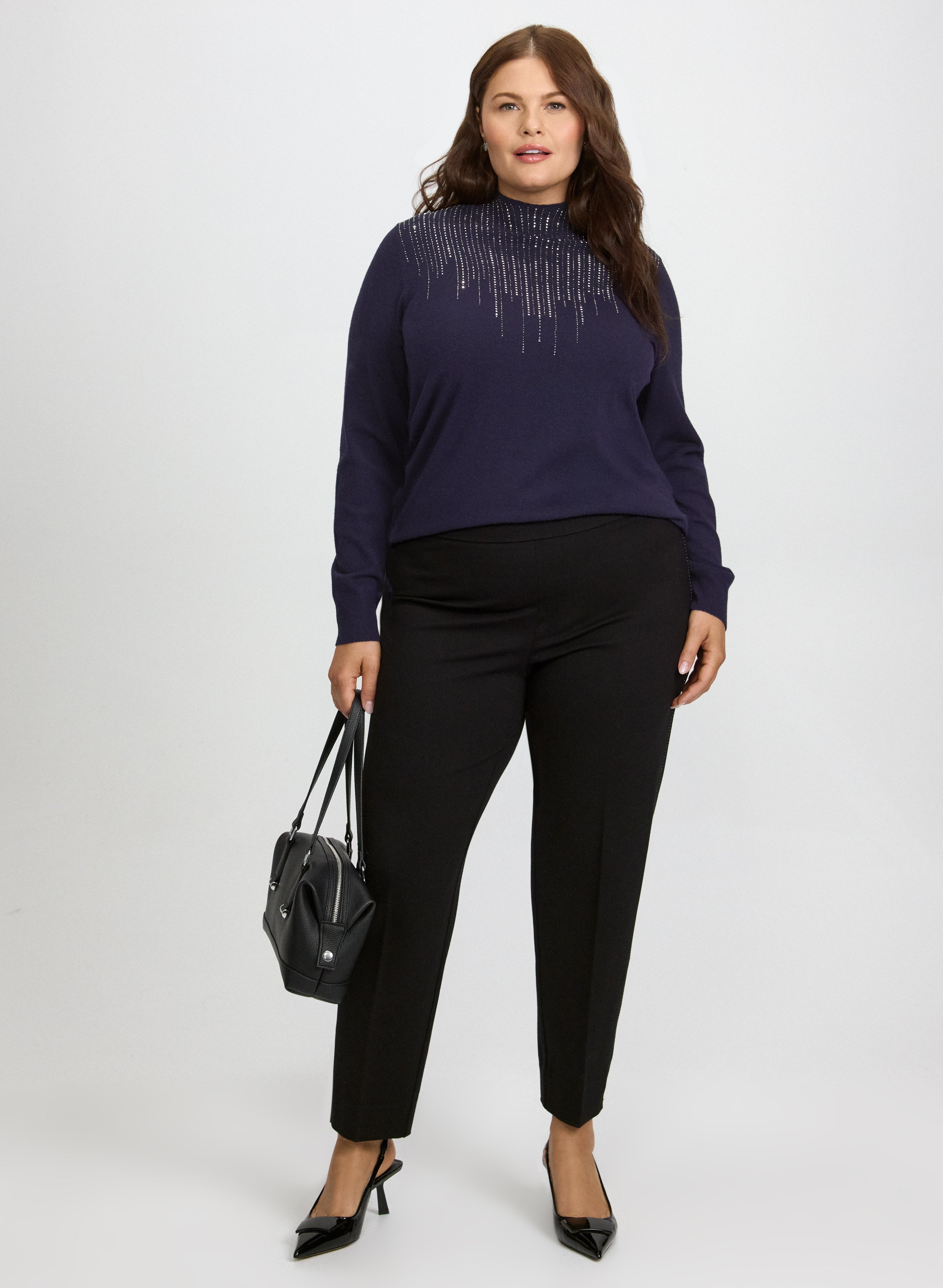 Cascading Rhinestone Sweater-Tactilefable