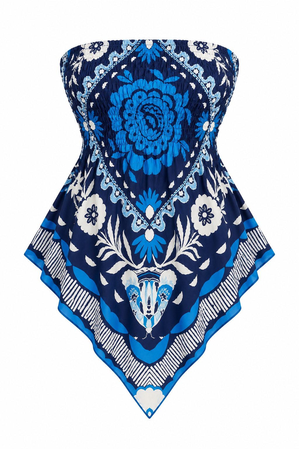 Boho Strapless Handkerchief Top-Tactilefable