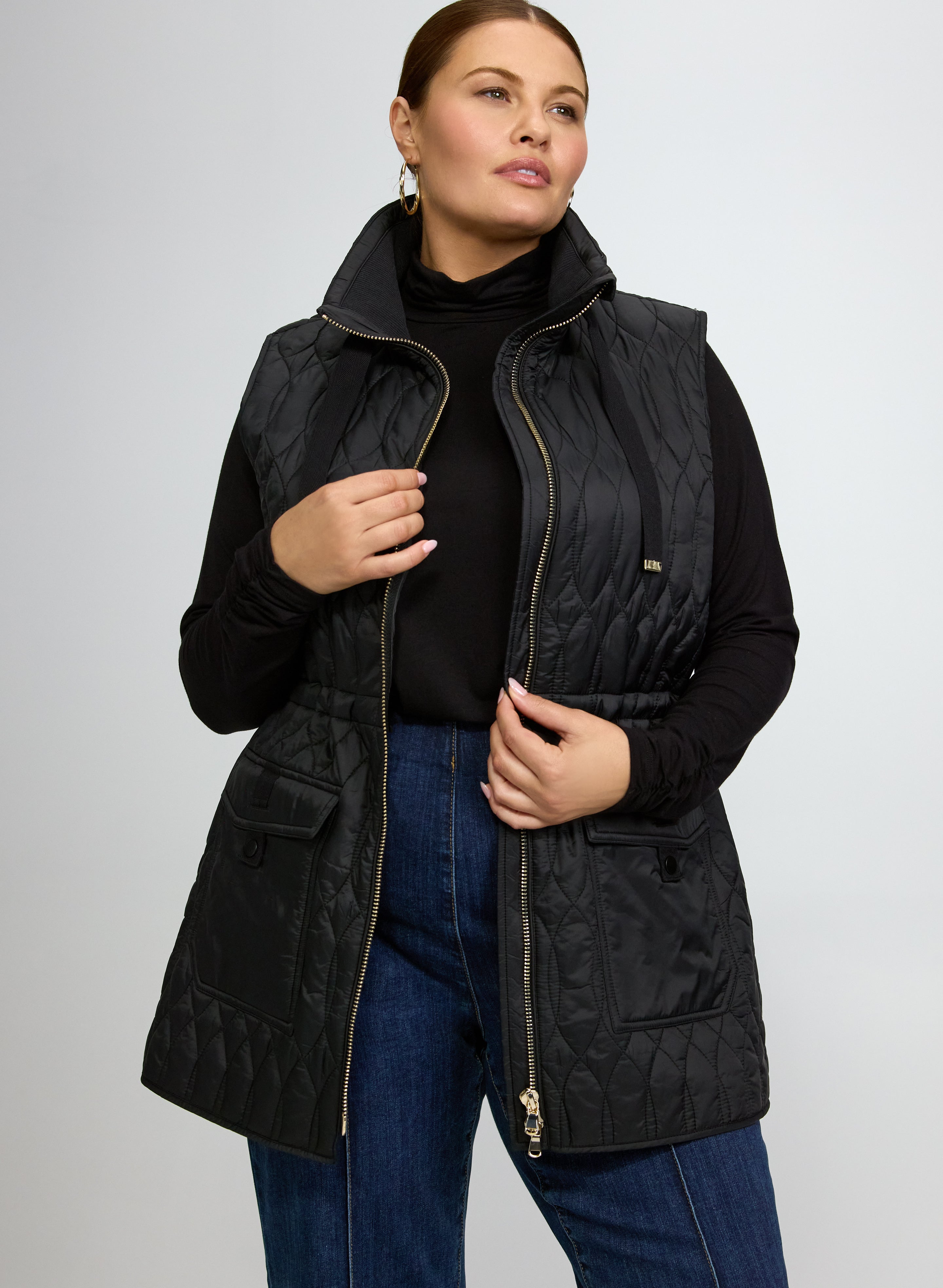 Quilted Zip Vest-Tactilefable