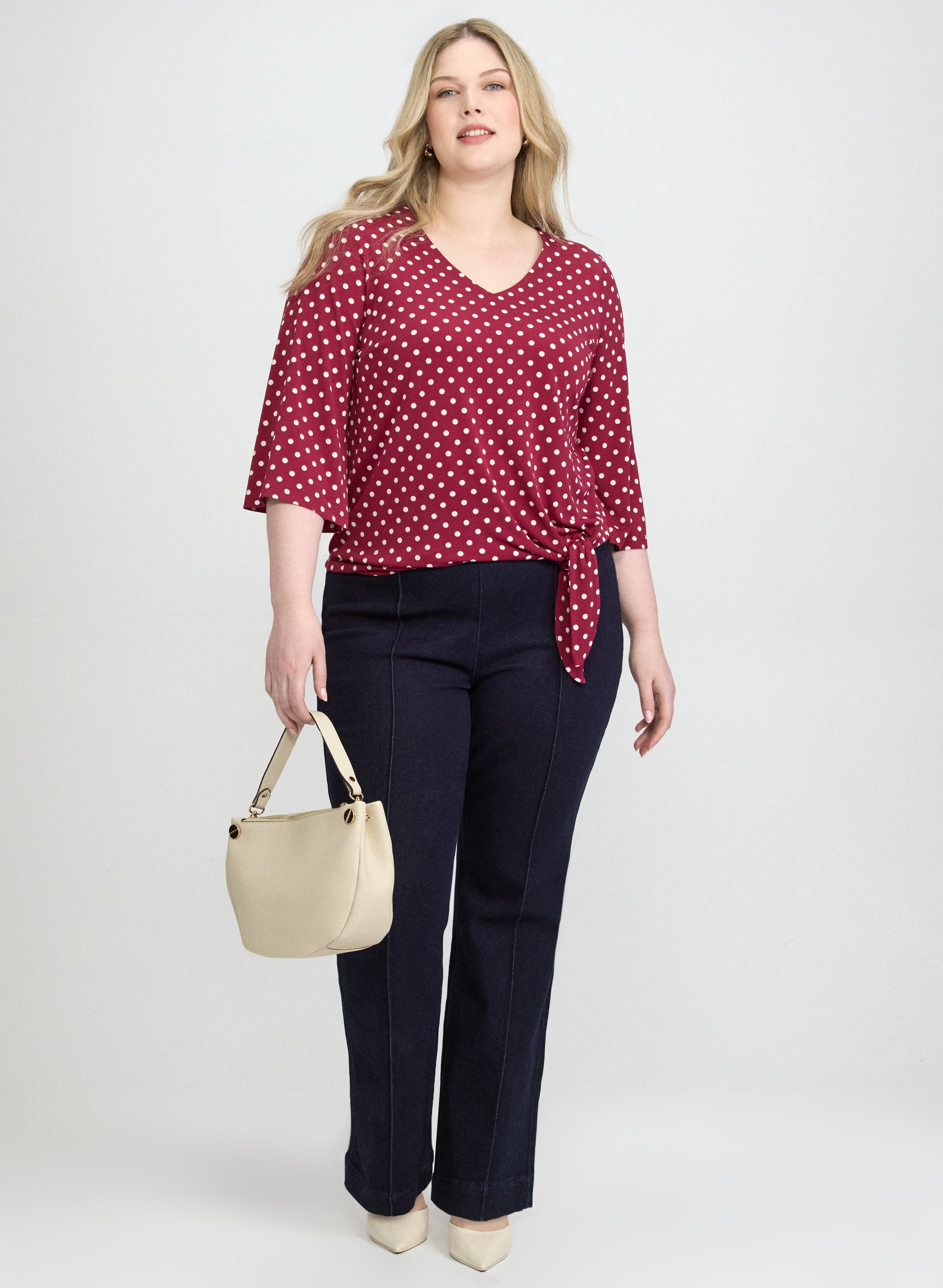 Pinched Seam Flare-Leg Jeans-Tactilefable