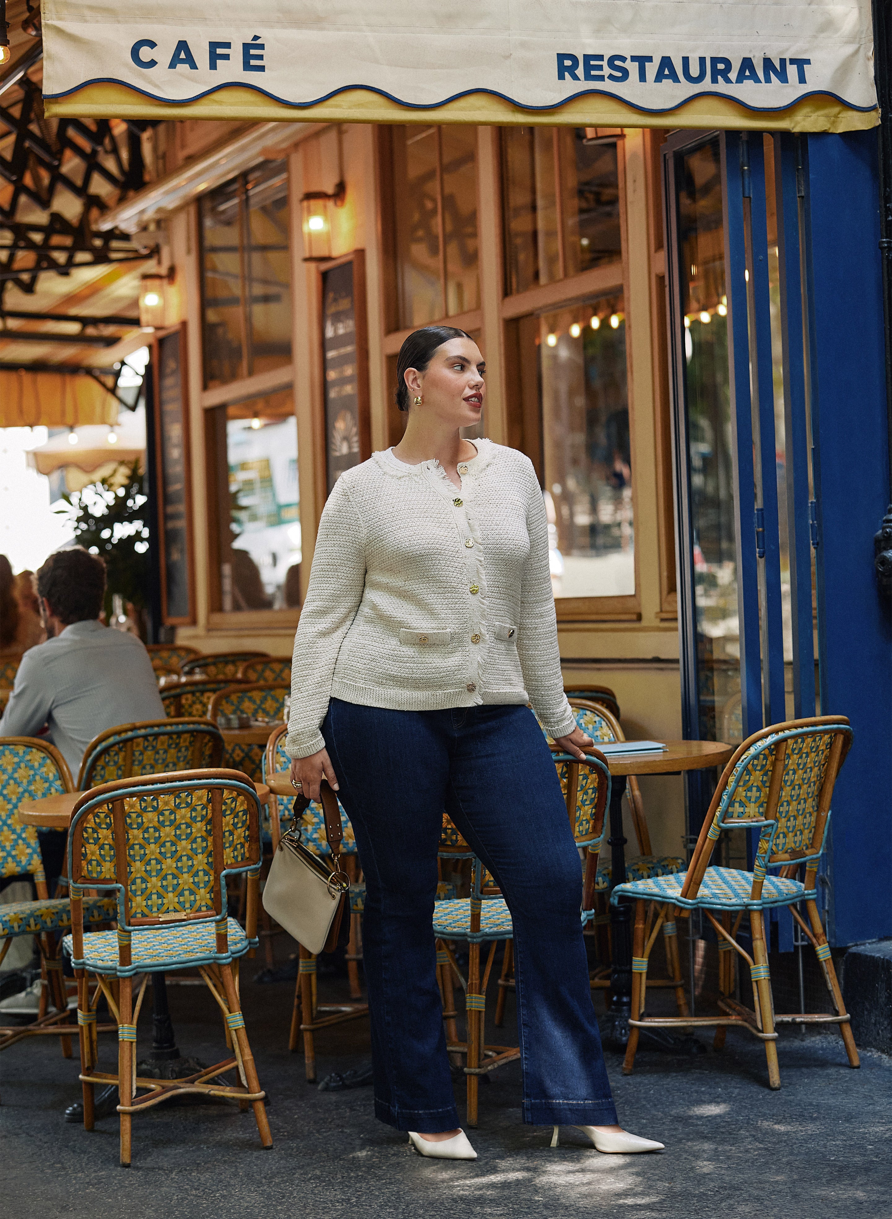Boucle Yarn Cardigan-Tactilefable