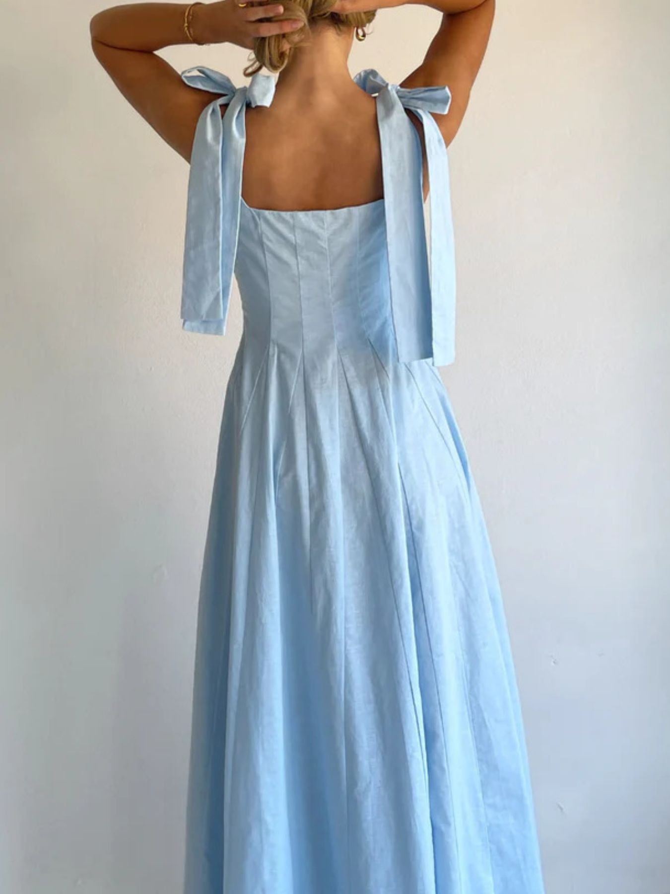 Pastel Promenade Tie-Shoulder Maxi Dress | 3 Colors-Tactilefable