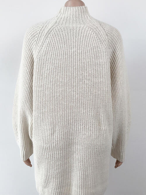 Maria Mock Neck Dropped Shoulder Sweater Dress | 5 Colors-Tactilefable