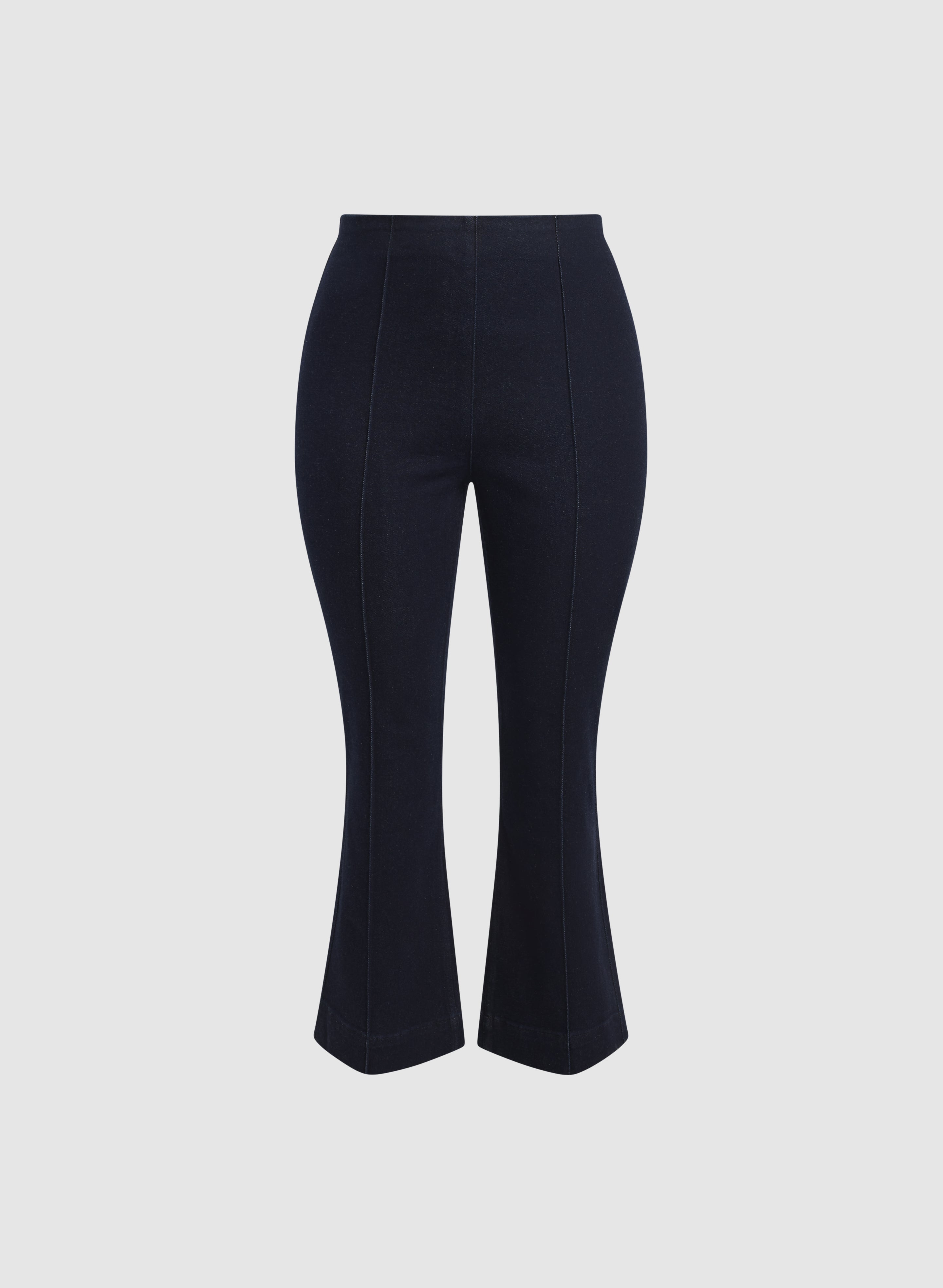 Pinched Seam Flare-Leg Jeans-Tactilefable
