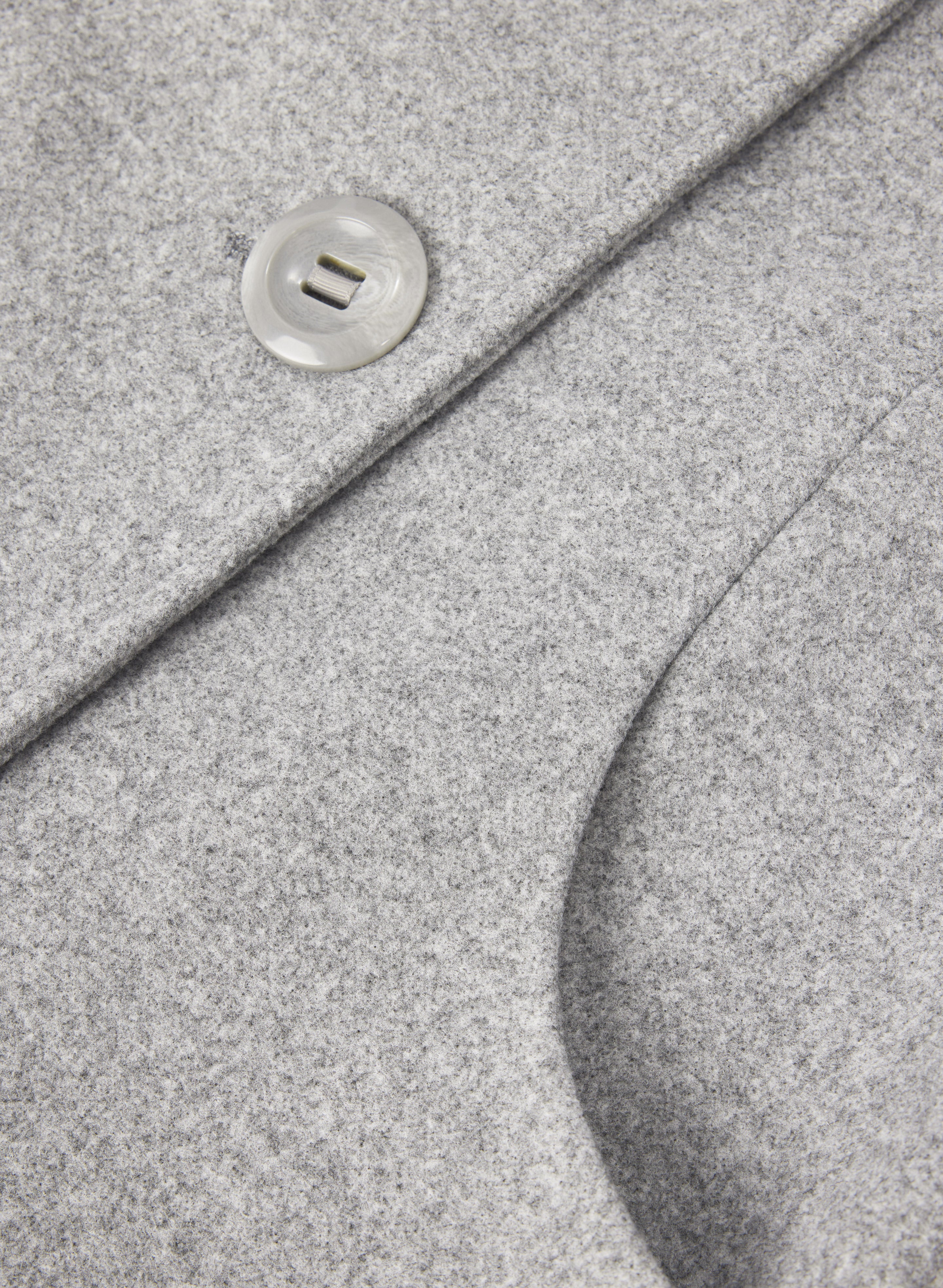 Stretch Wool-Blend Coat-Tactilefable