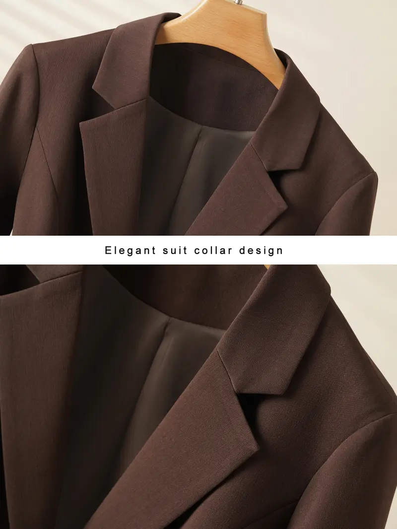 Women's Fashion Collared Blazer Jacket Long Sleeve Fitted, Professional Office Wear, Business Work Clothes, Business Formal Wear, Formal Business Attire, Stylish Ladies Suit Coat, Elegant Workwear Outerwear for Women