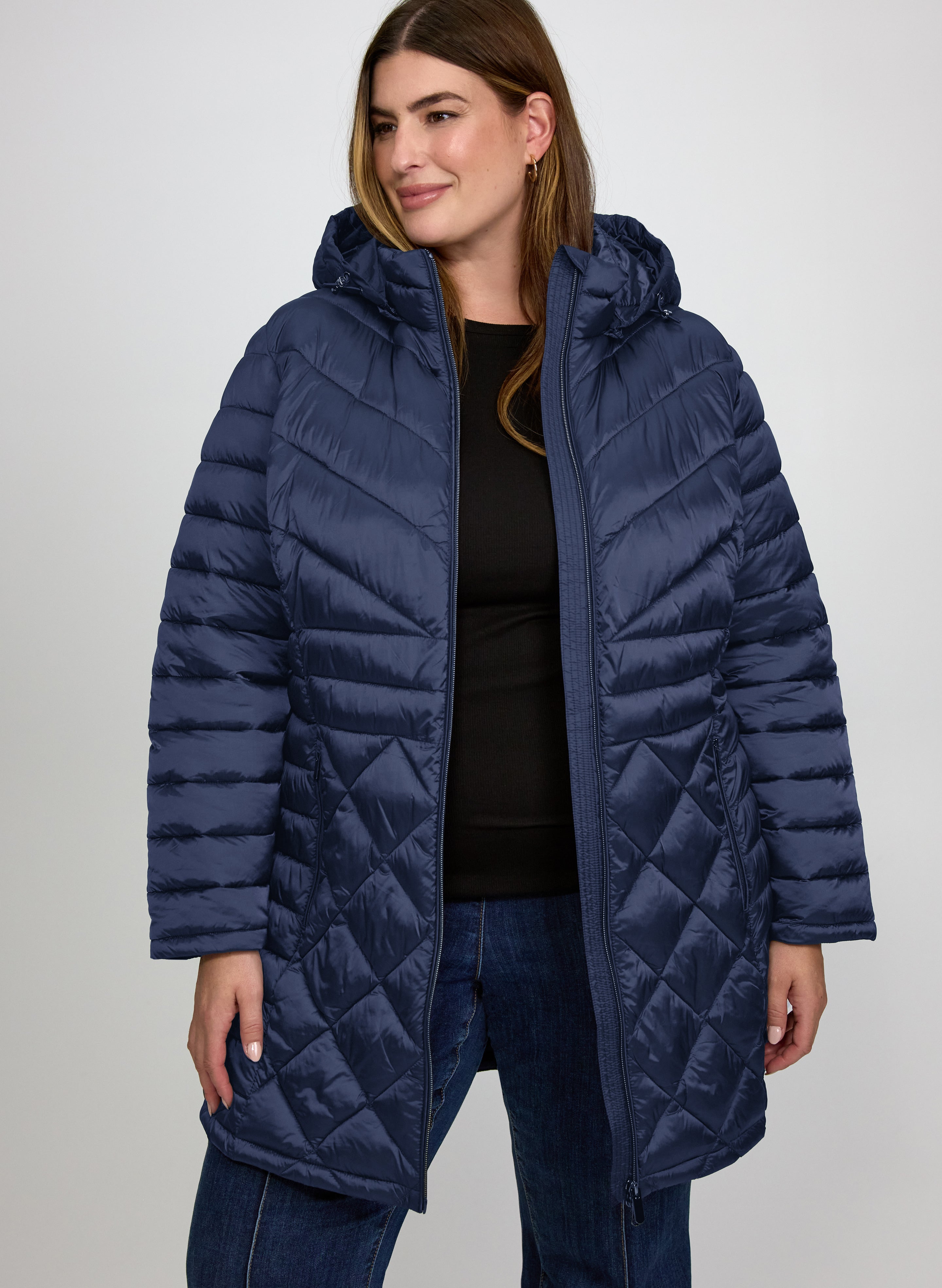 Quilted Hood Coat-Tactilefable