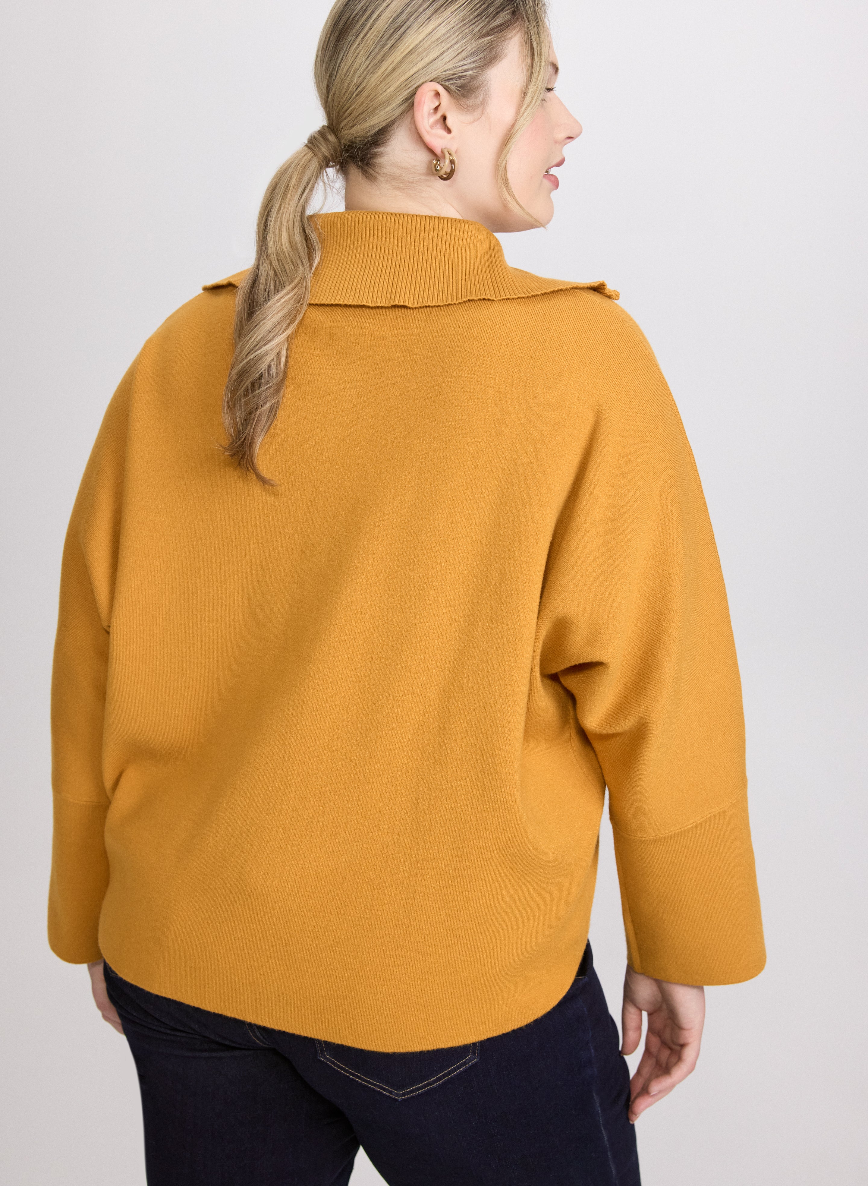 Joseph Ribkoff - Zip-Up Pullover Sweater-Tactilefable
