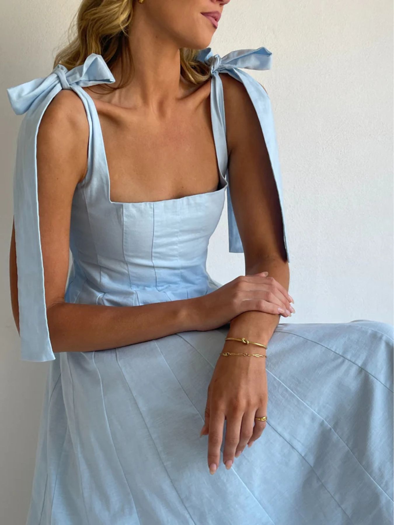 Pastel Promenade Tie-Shoulder Maxi Dress | 3 Colors-Tactilefable
