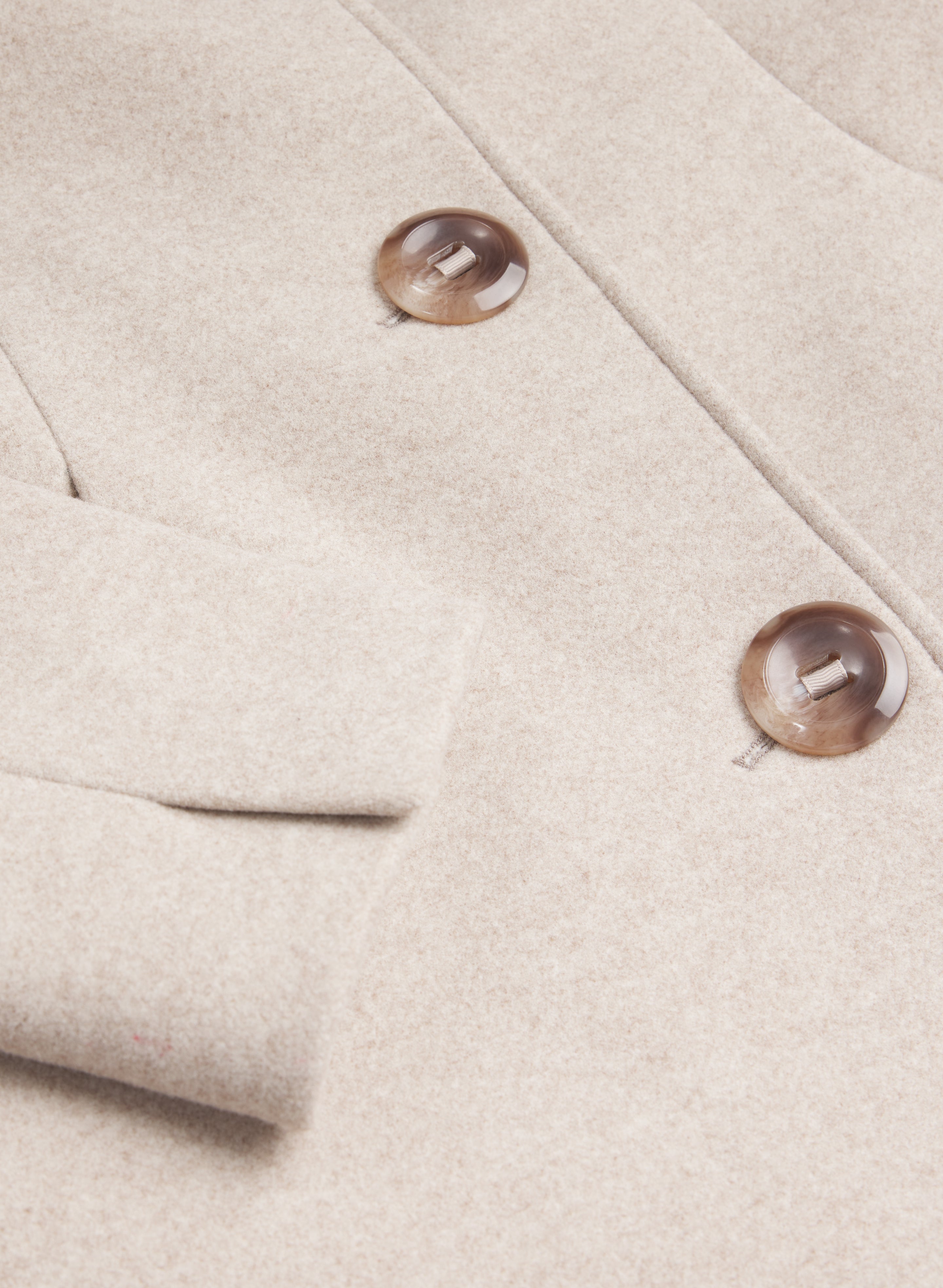 Stretch Wool-Blend Coat-Tactilefable