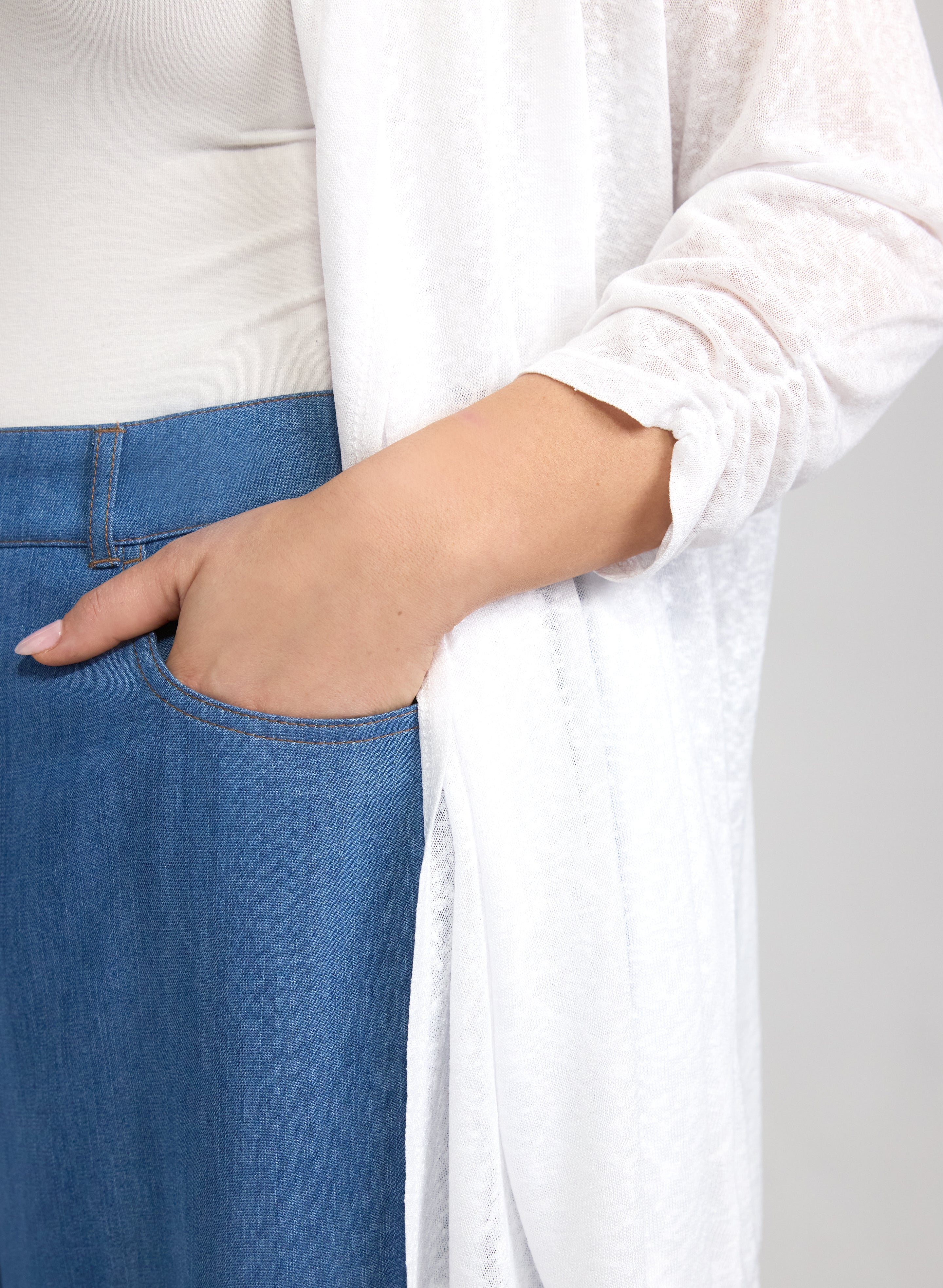 Knit Open-Front Cardigan-Tactilefable