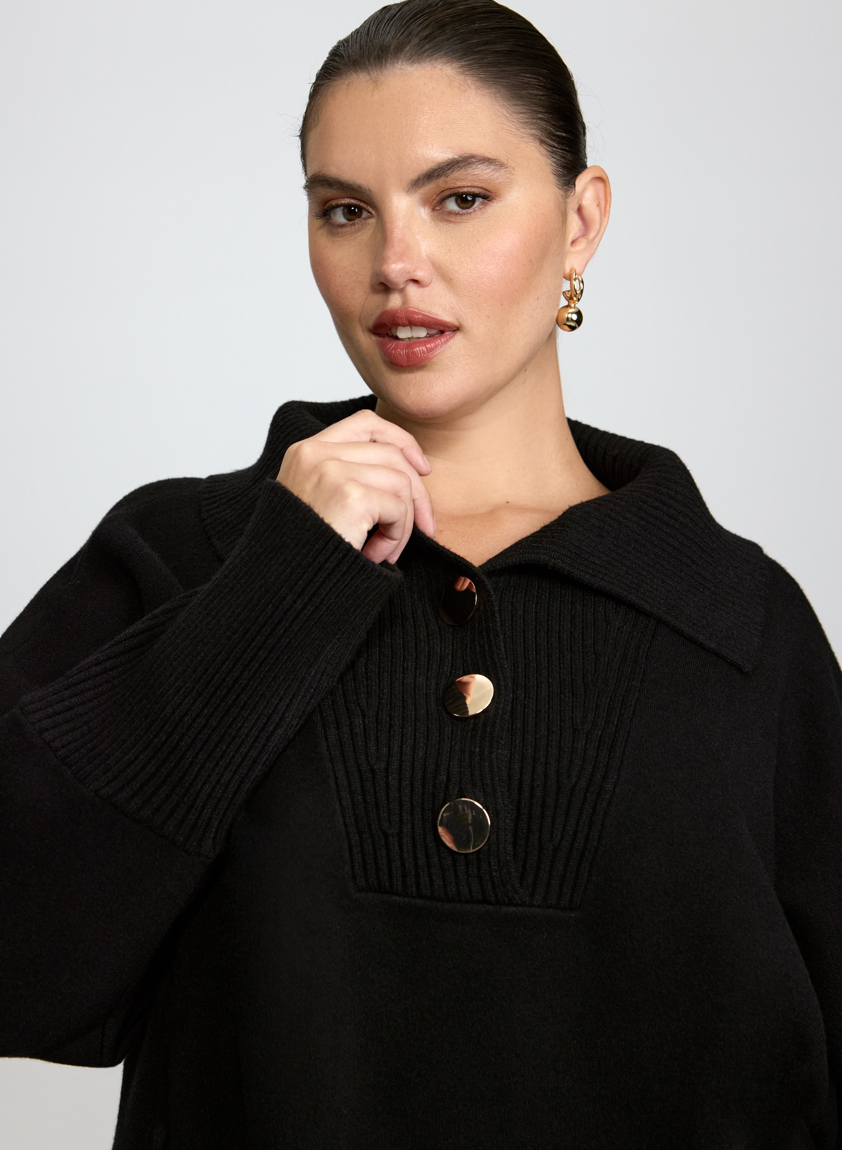 Joseph Ribkoff - Split-Neck Sweater-Tactilefable