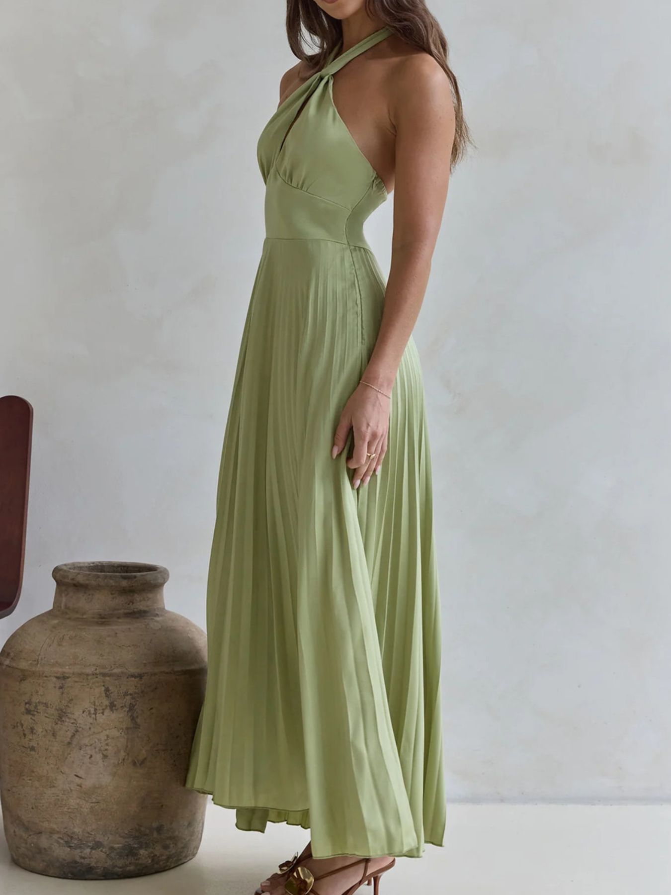 Pastel Reverie Halter Maxi Dress | 2 Colors-Tactilefable