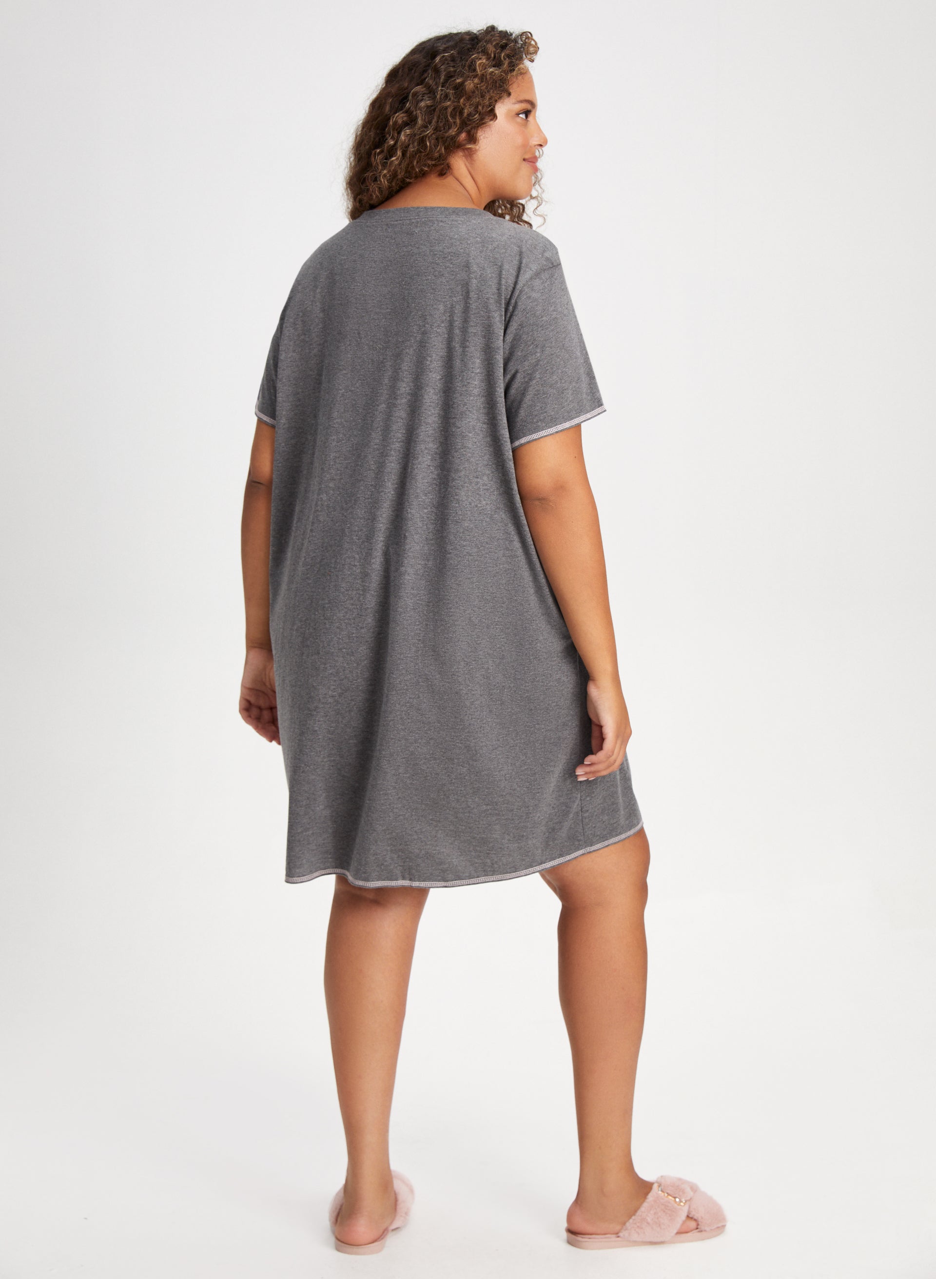 Embroidered Graphic Nightshirt-Tactilefable
