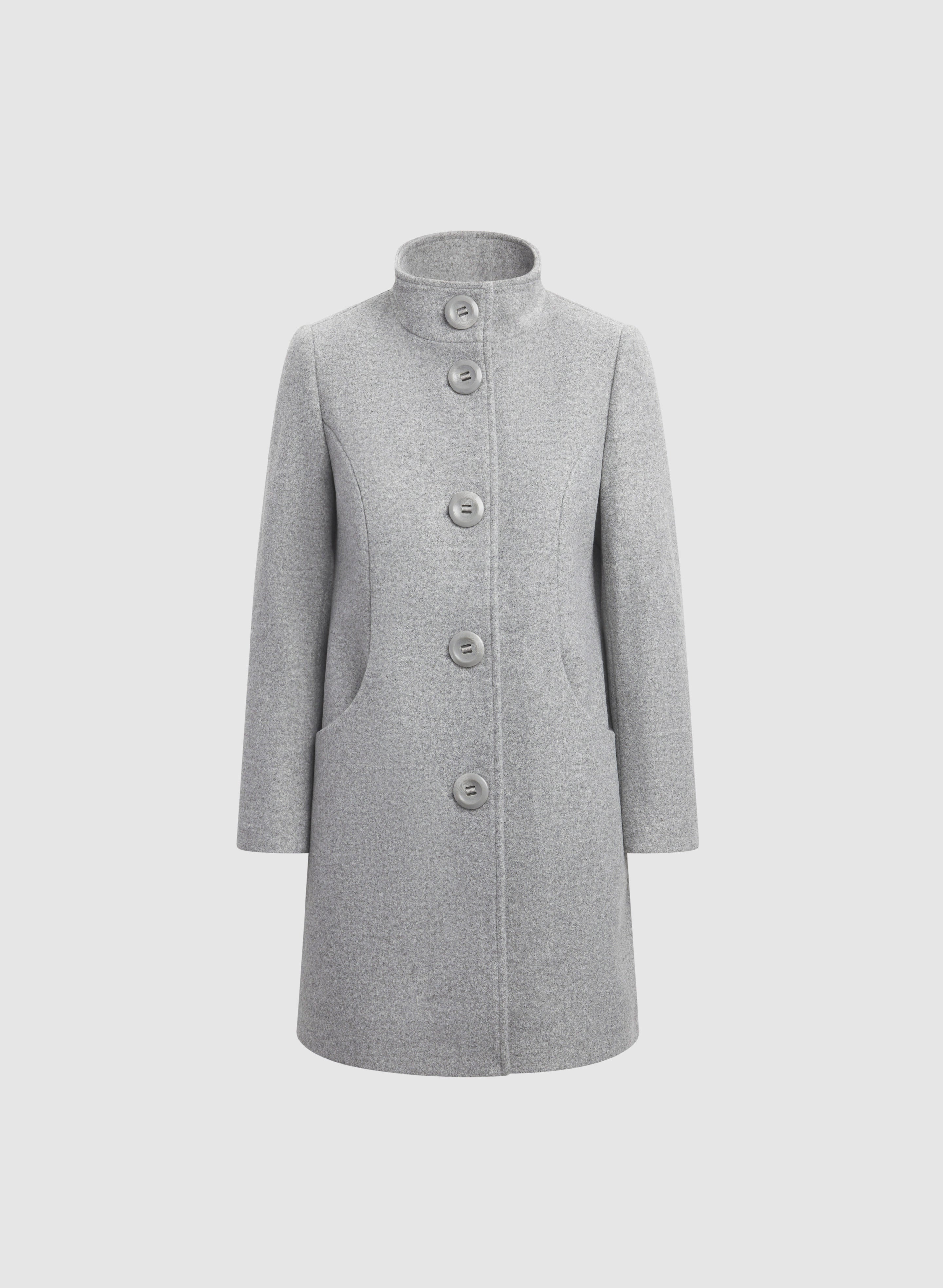 Stretch Wool-Blend Coat-Tactilefable