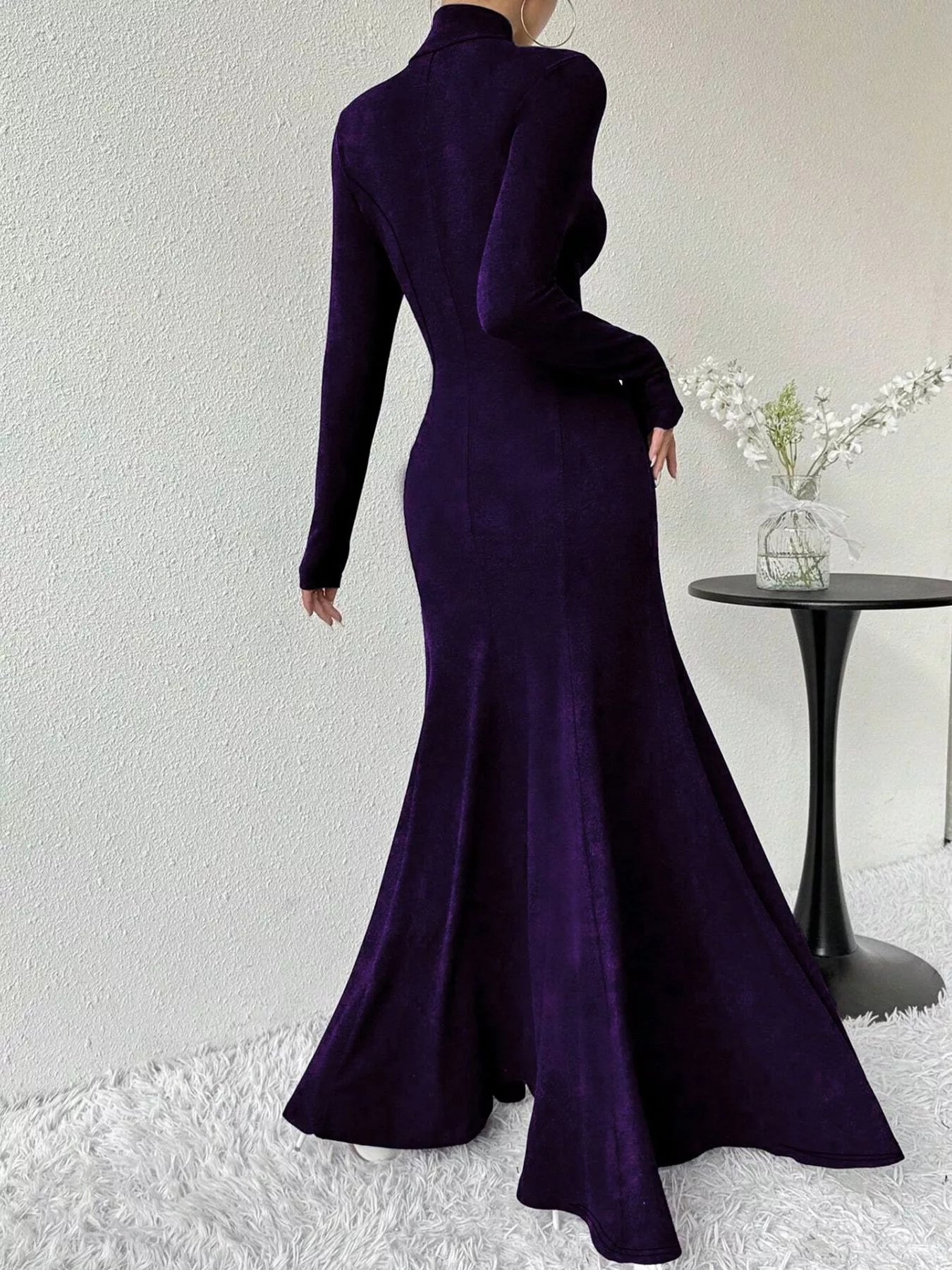 The Morticia Velvet Mermaid Gown | 5 Colors | Poundton-Tactilefable