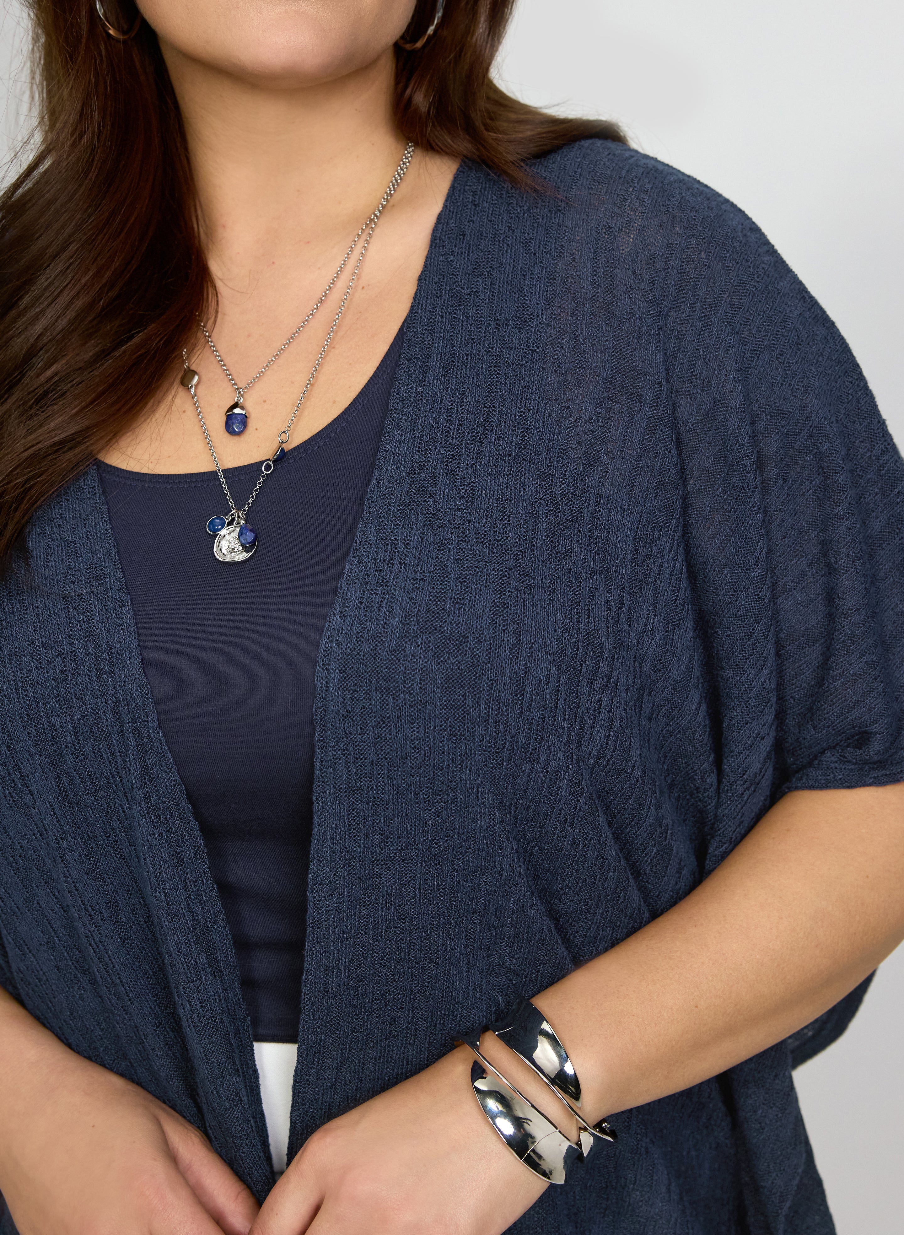 Open Melange Knit Cover-Up-Tactilefable