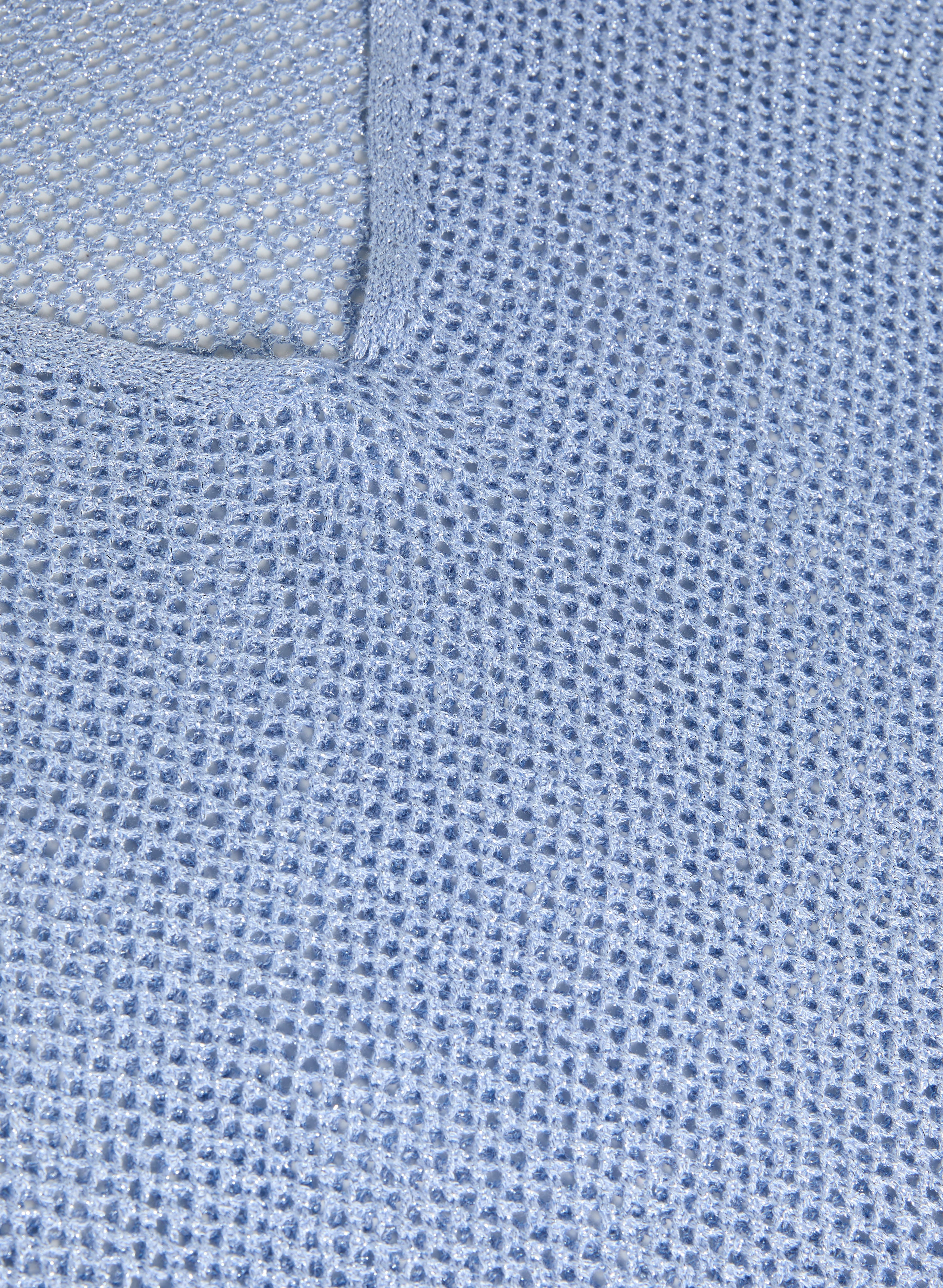Glitter Knit Open Weave Sweater-Tactilefable