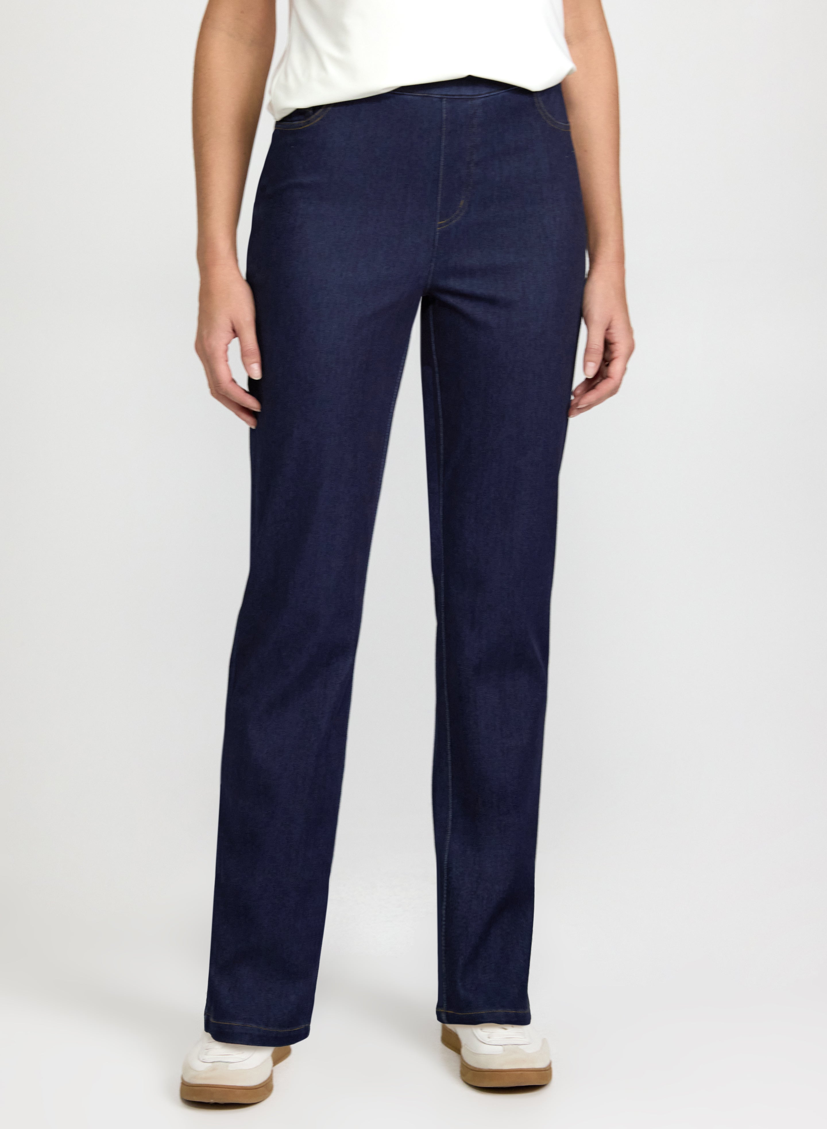 Comfort Stretch Straight-Leg Jeans-Tactilefable
