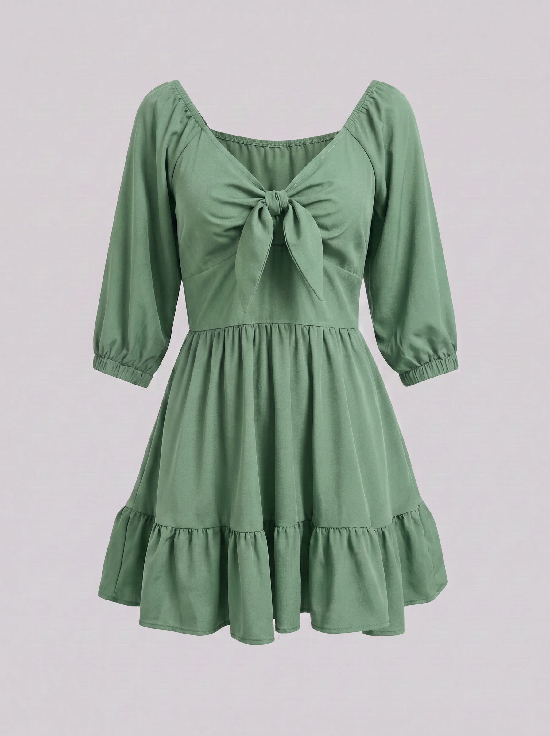 Molly Mini Dress in Solid Mint-Tactilefable