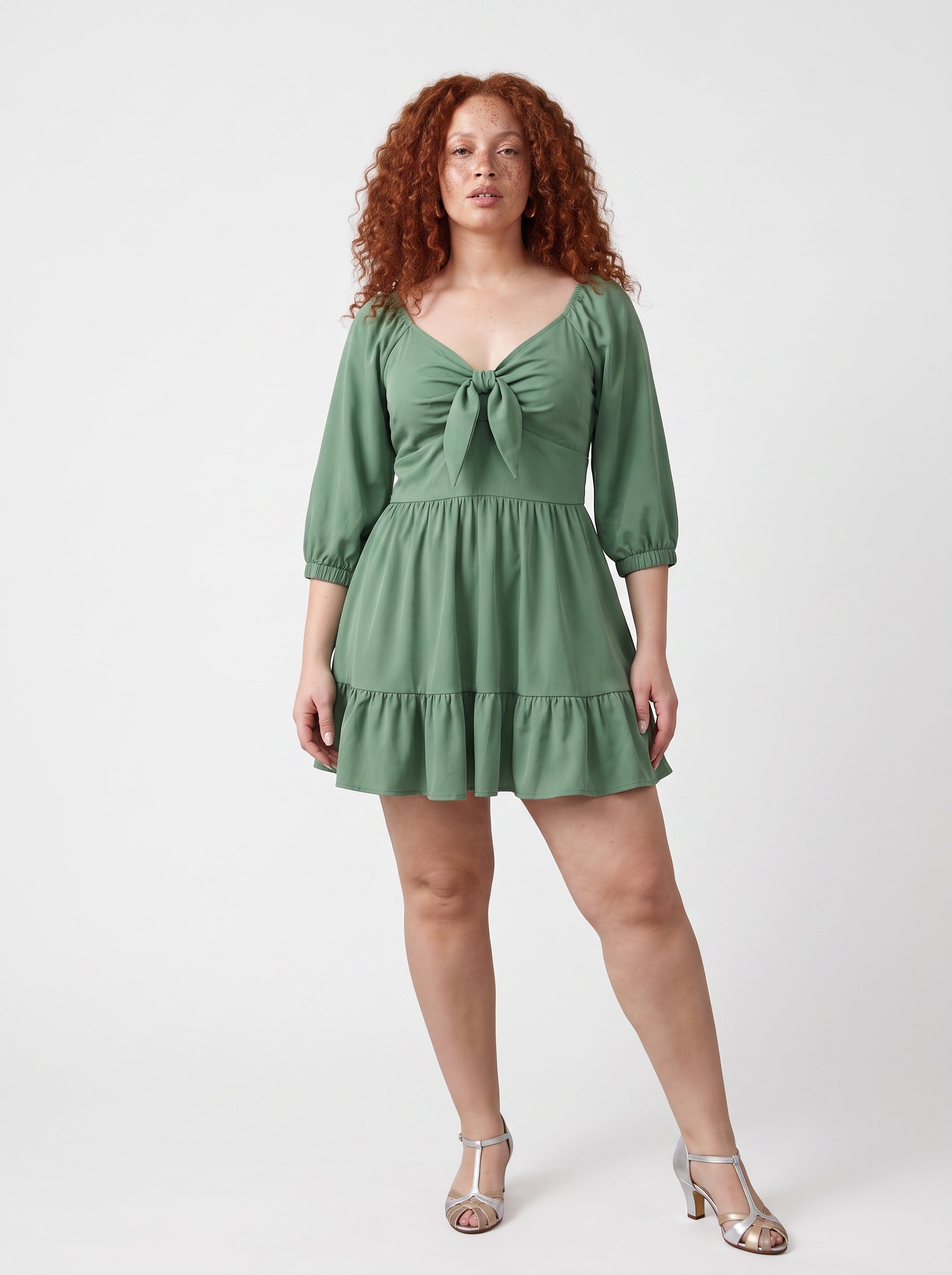 Molly Mini Dress in Solid Mint-Tactilefable