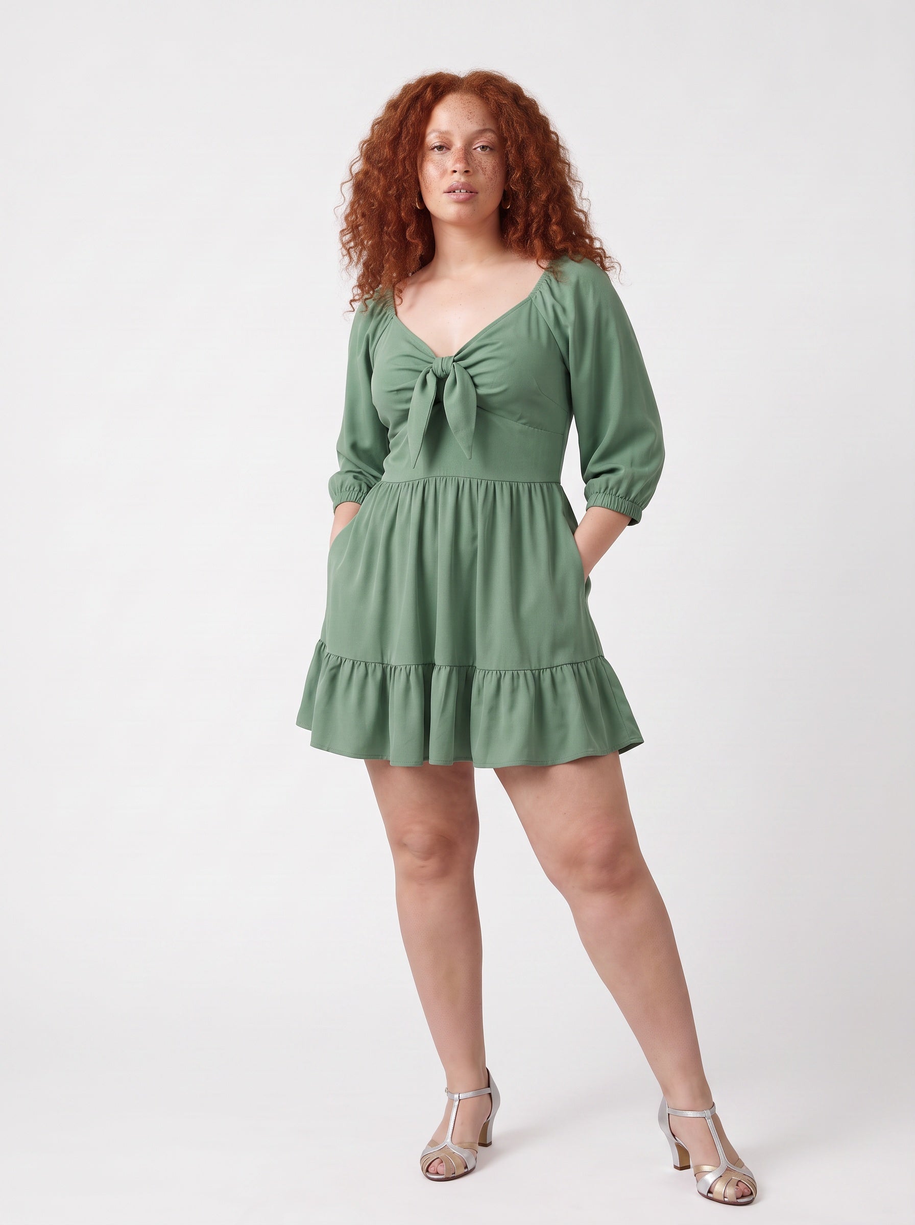 Molly Mini Dress in Solid Mint-Tactilefable
