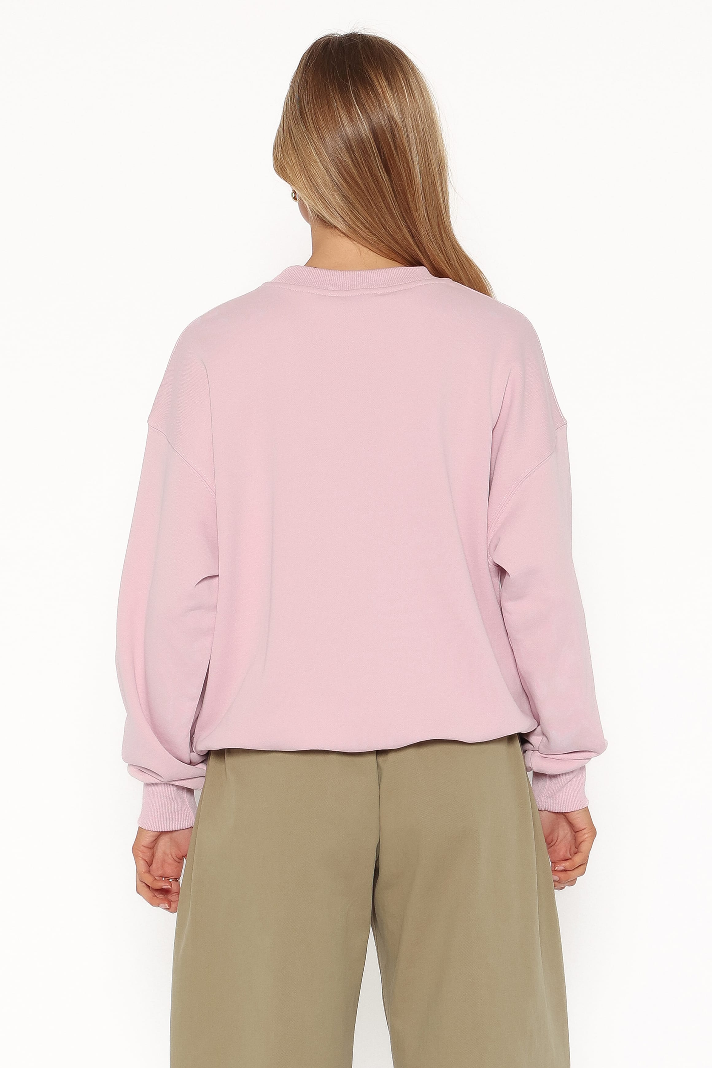 Cayley Patchwork Sweatshirt - Pink Cherry-Tactilefable