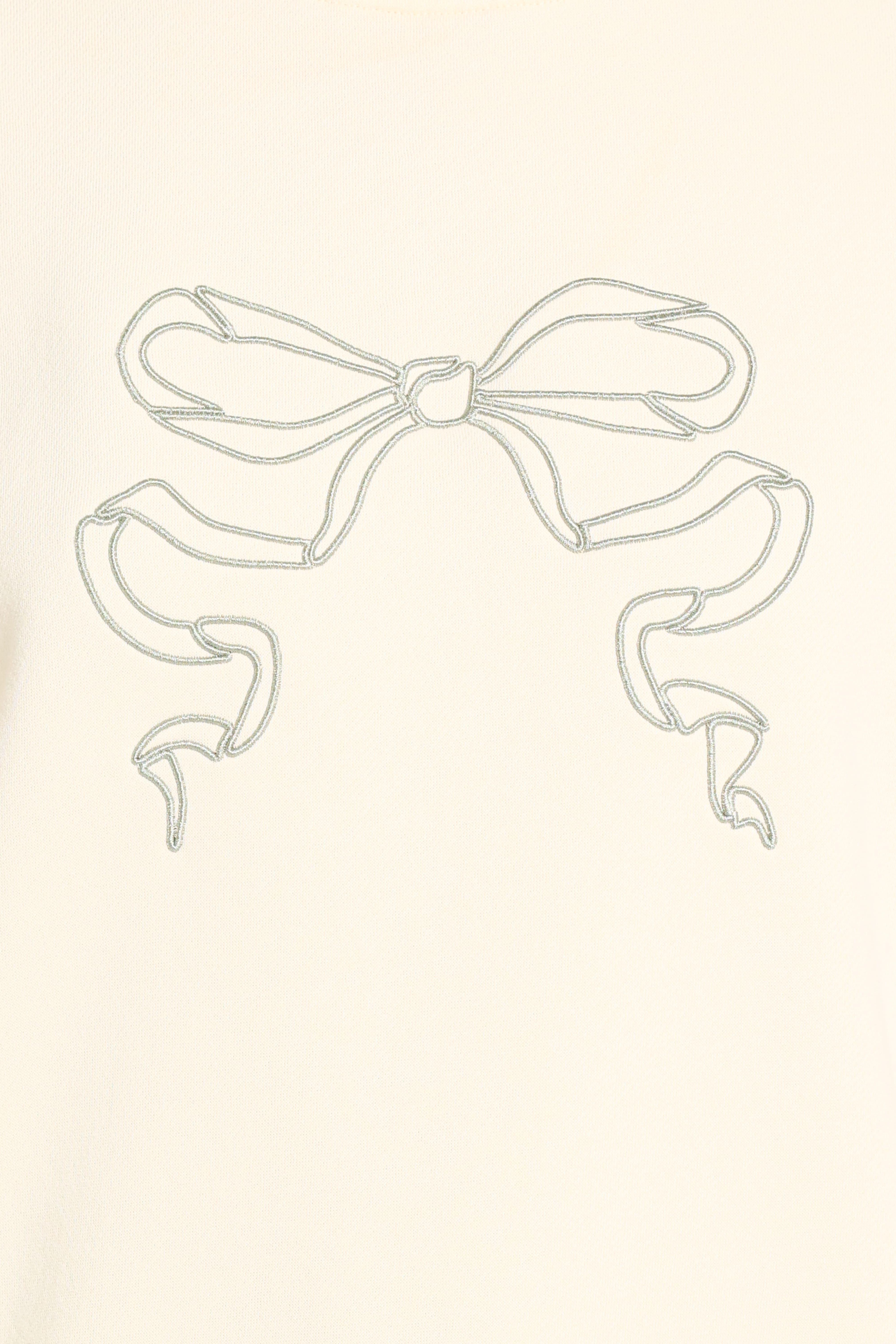 Danni Bow Embellished Sweatshirt - Cream-Tactilefable