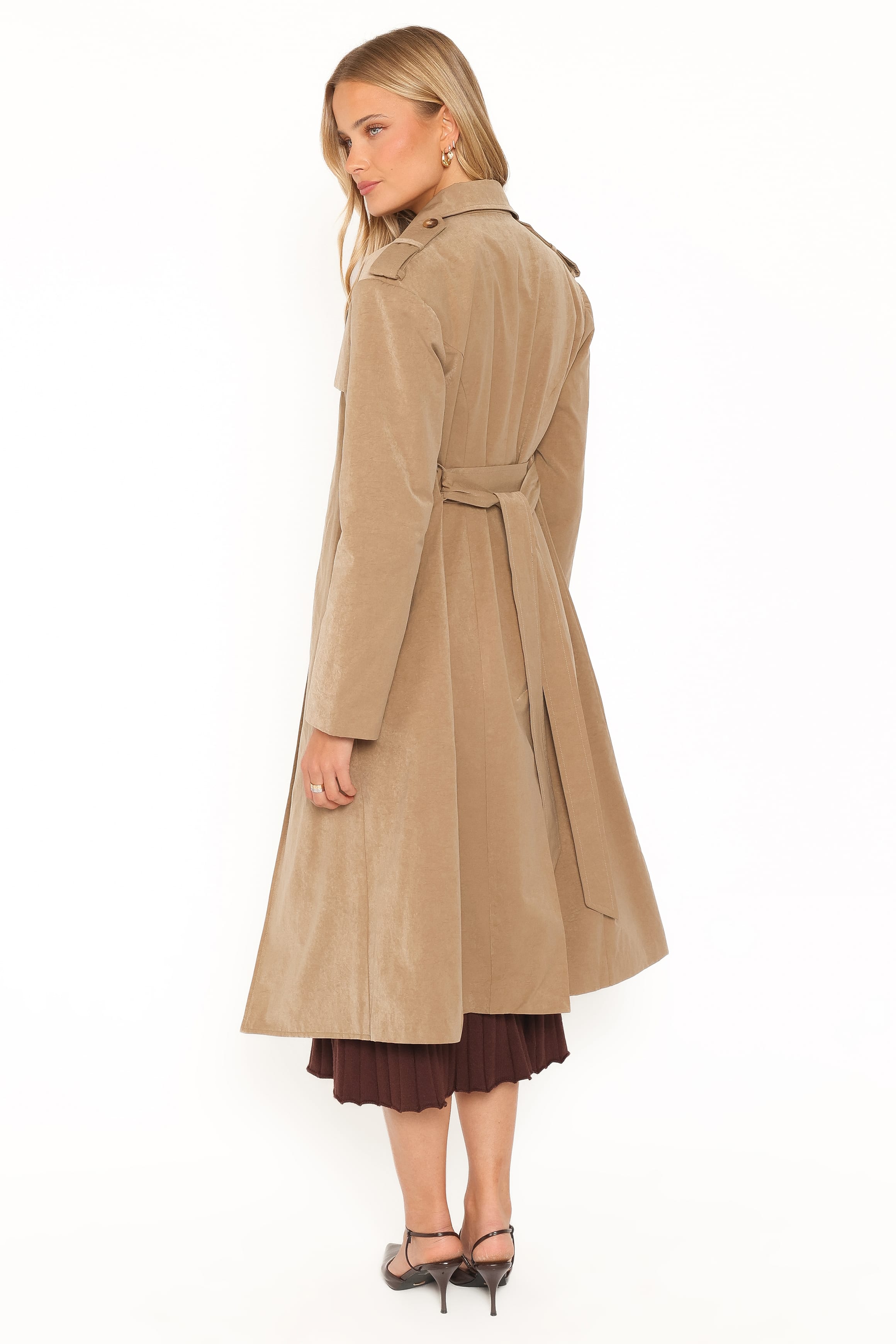 Hilda Structured Trench - Khaki-Tactilefable