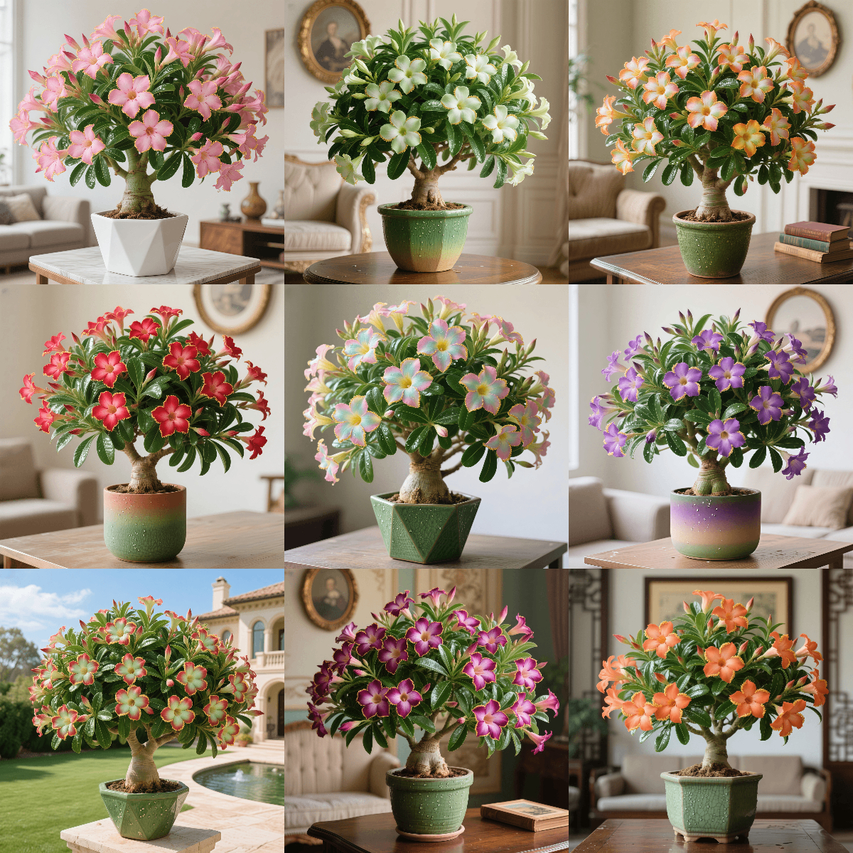 Desert Rose blooming all year round - large flowers, cold and heat resistant, easy to survive