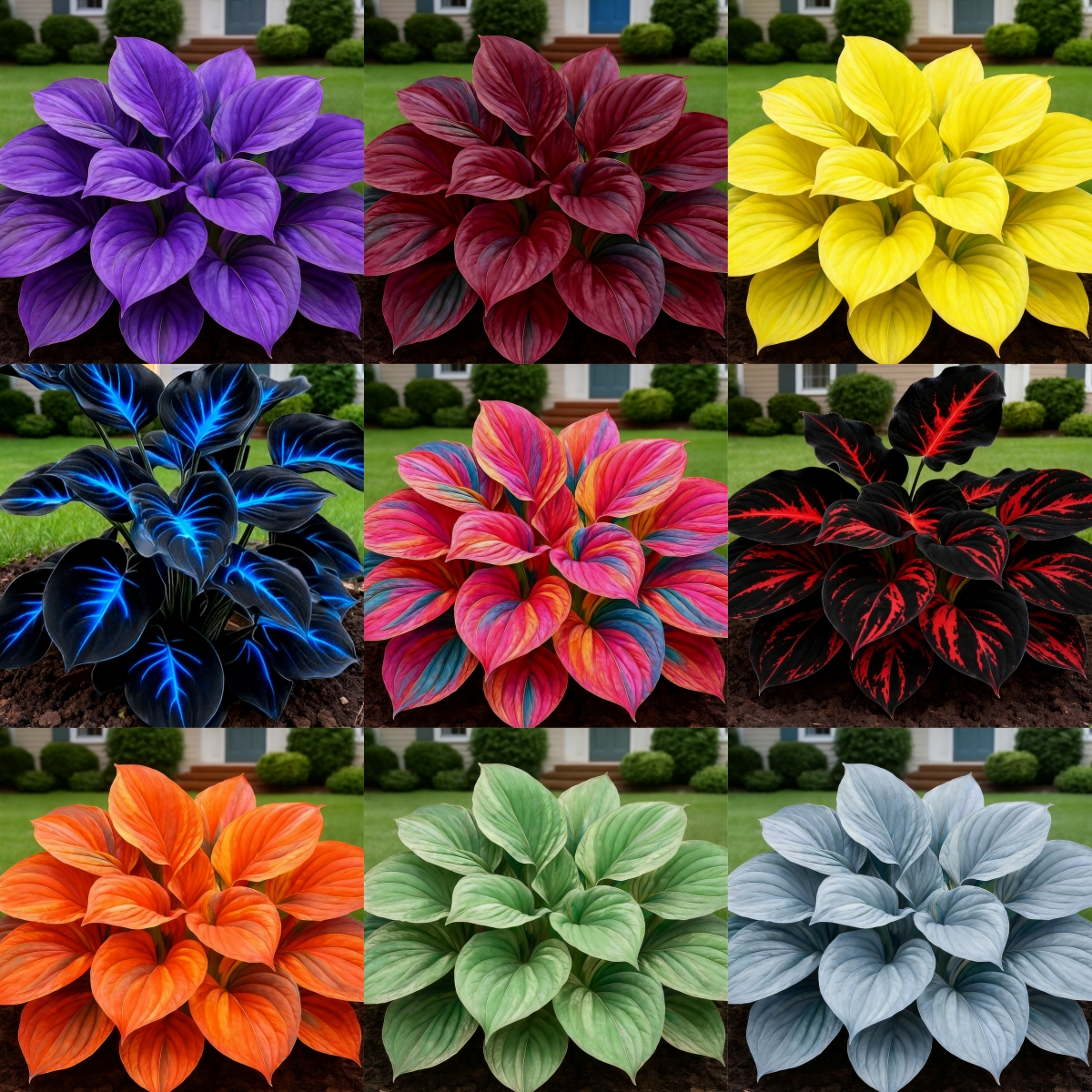 🌈🌸Rare Multicolor Hosta Seeds – Unique Variegated Leaves for Eye🌸
