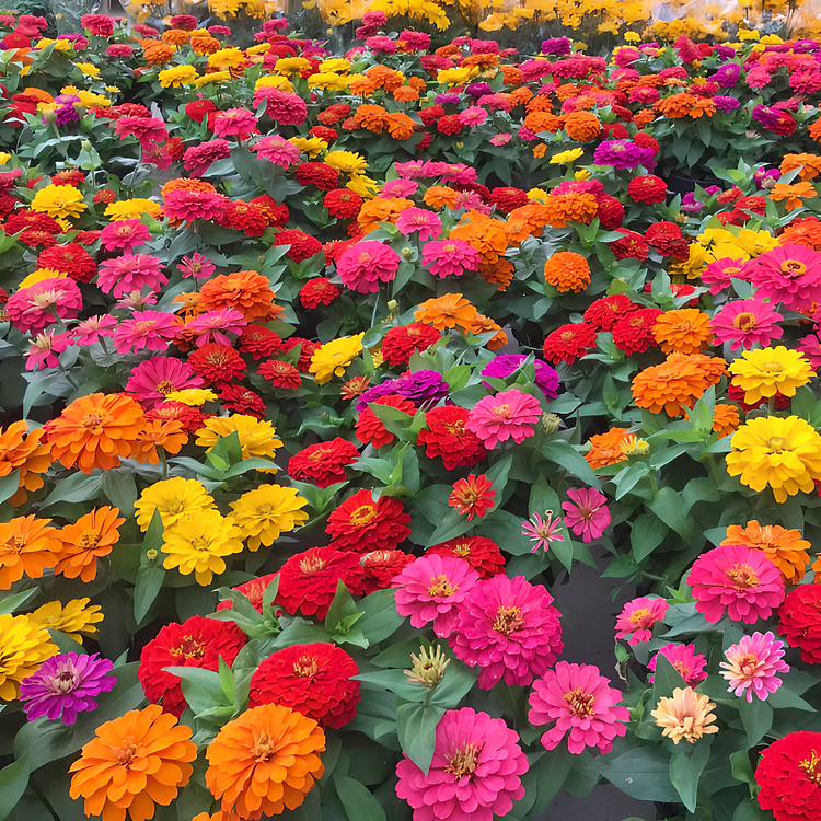 🌺 Doppelte Zinniensamen in gemischten Farben