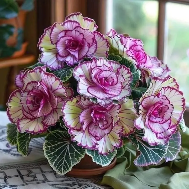 Rare Twin Begonia🌸🍀 Potted Design, Easy Maintenance 🌿🫧