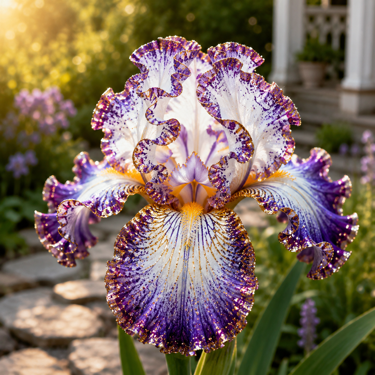 ✨ Seltene vergoldete Juwelen-Iris-Zwiebeln – Schimmernde, goldgeränderte Blüten für Gärten und Töpfe