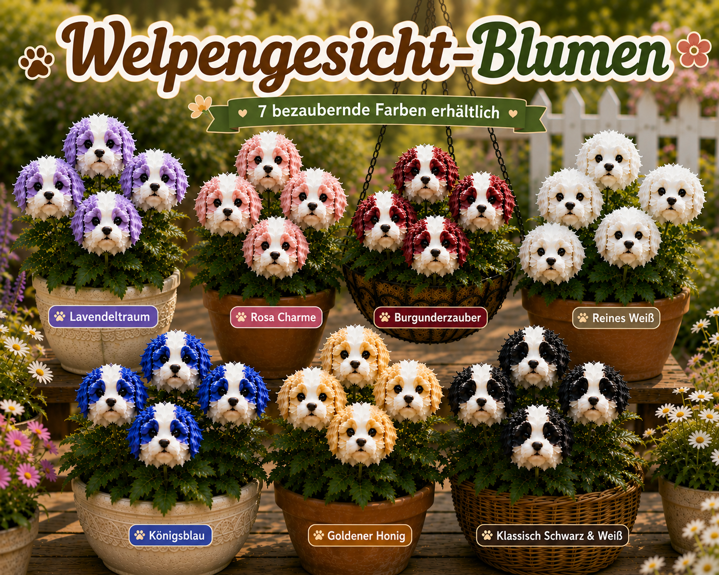 🐶 Magische Welpengesicht-Blumenzwiebeln – Die Blume, die aussieht wie winzige Welpen, die aus Ihrem Garten hervorlugen
