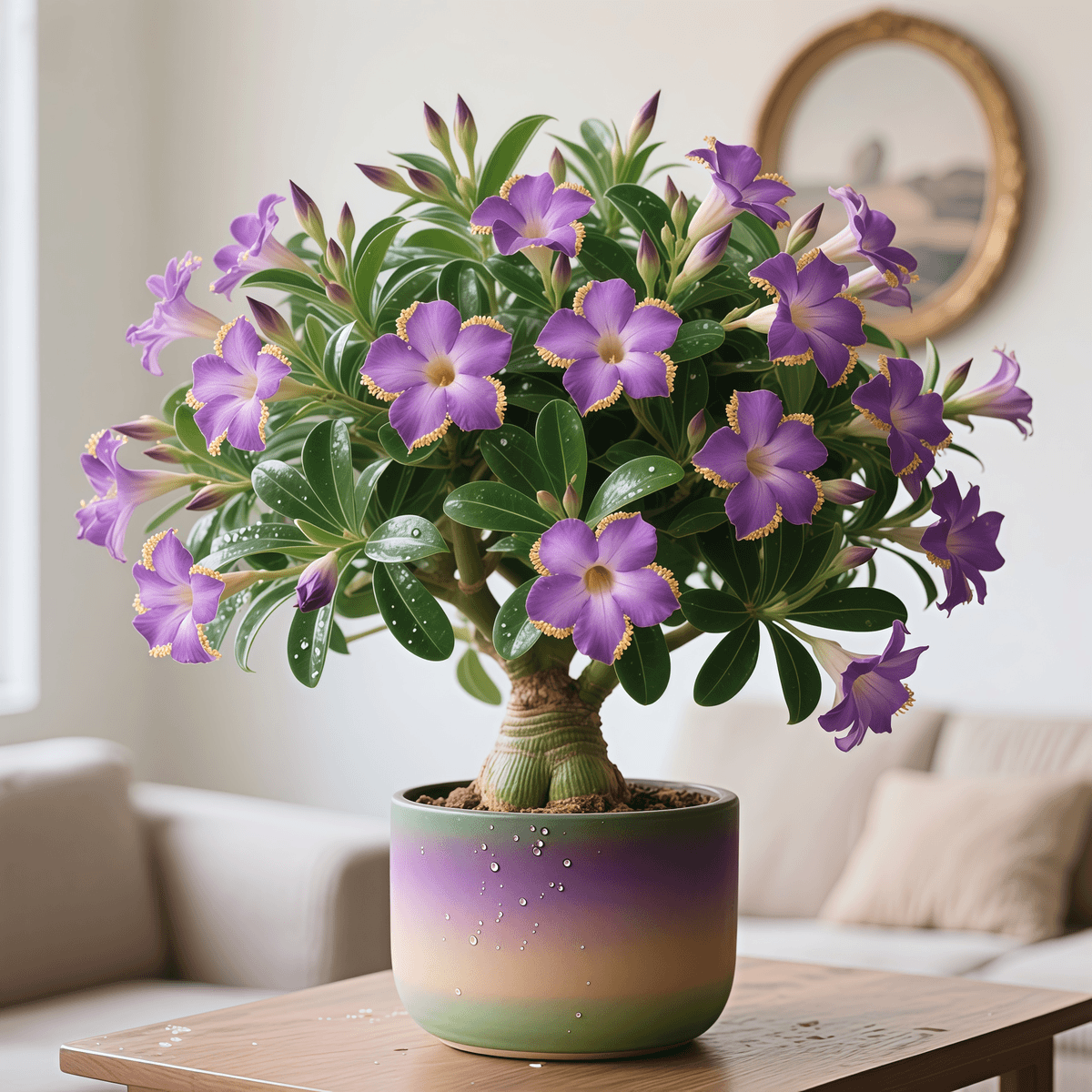 Desert Rose blooming all year round - large flowers, cold and heat resistant, easy to survive