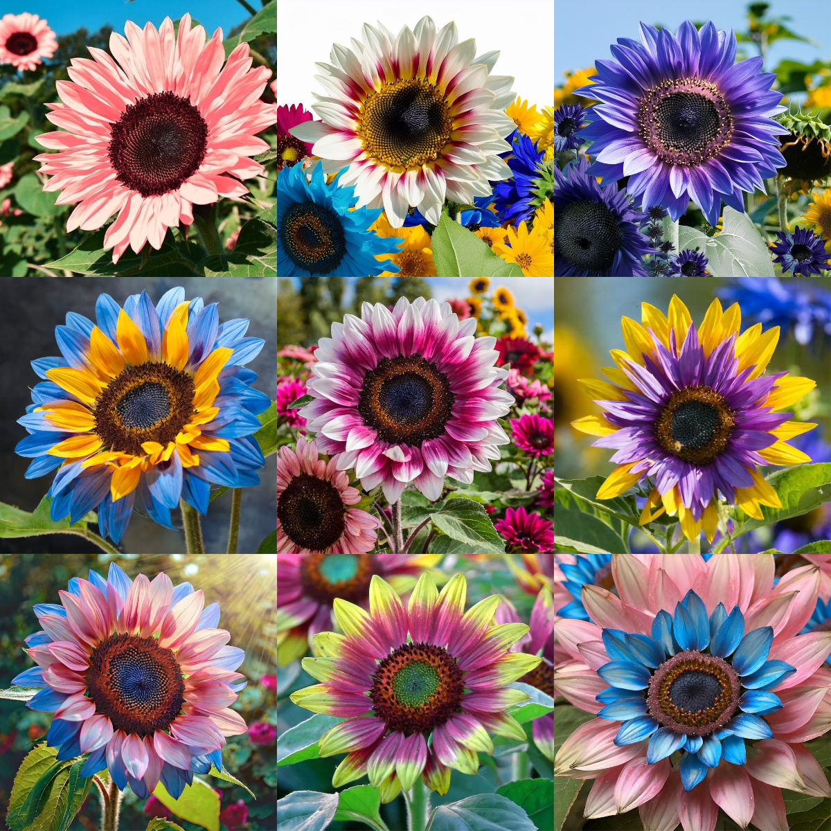 🌻Gemischte Sonnenblumensamen in großen Mengen zum Anpflanzen von Erbstücken im Freien, gentechnikfrei