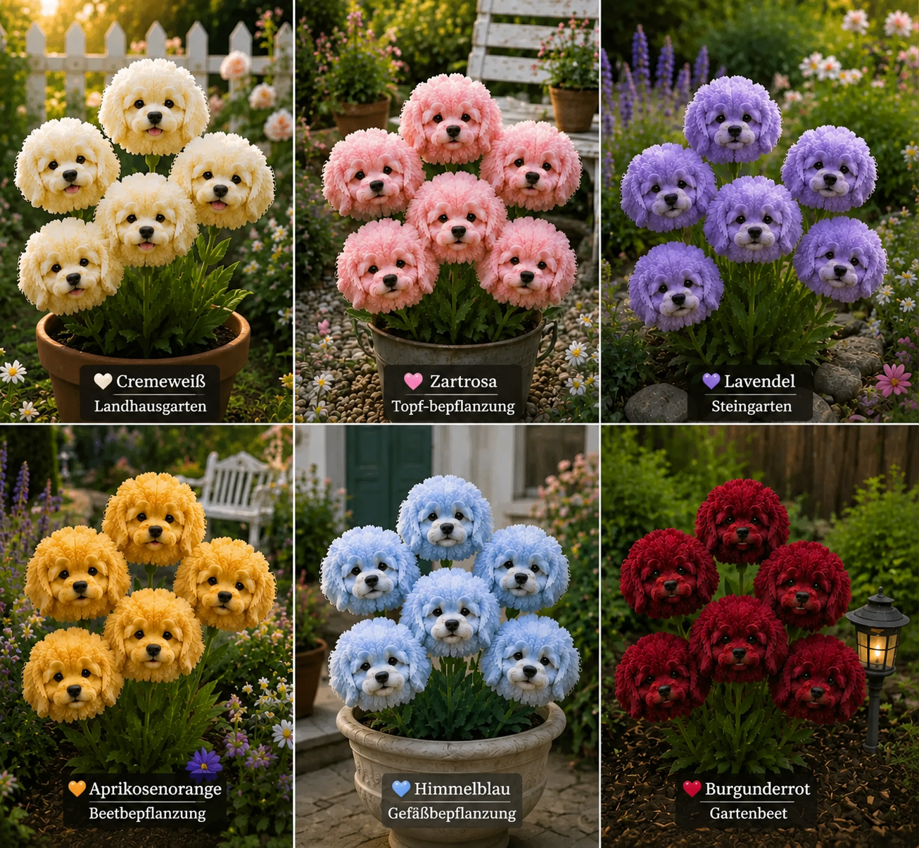 🌼 Golden Retriever Blumenkollektion - Ein Garten, der Glück ausstrahlt.