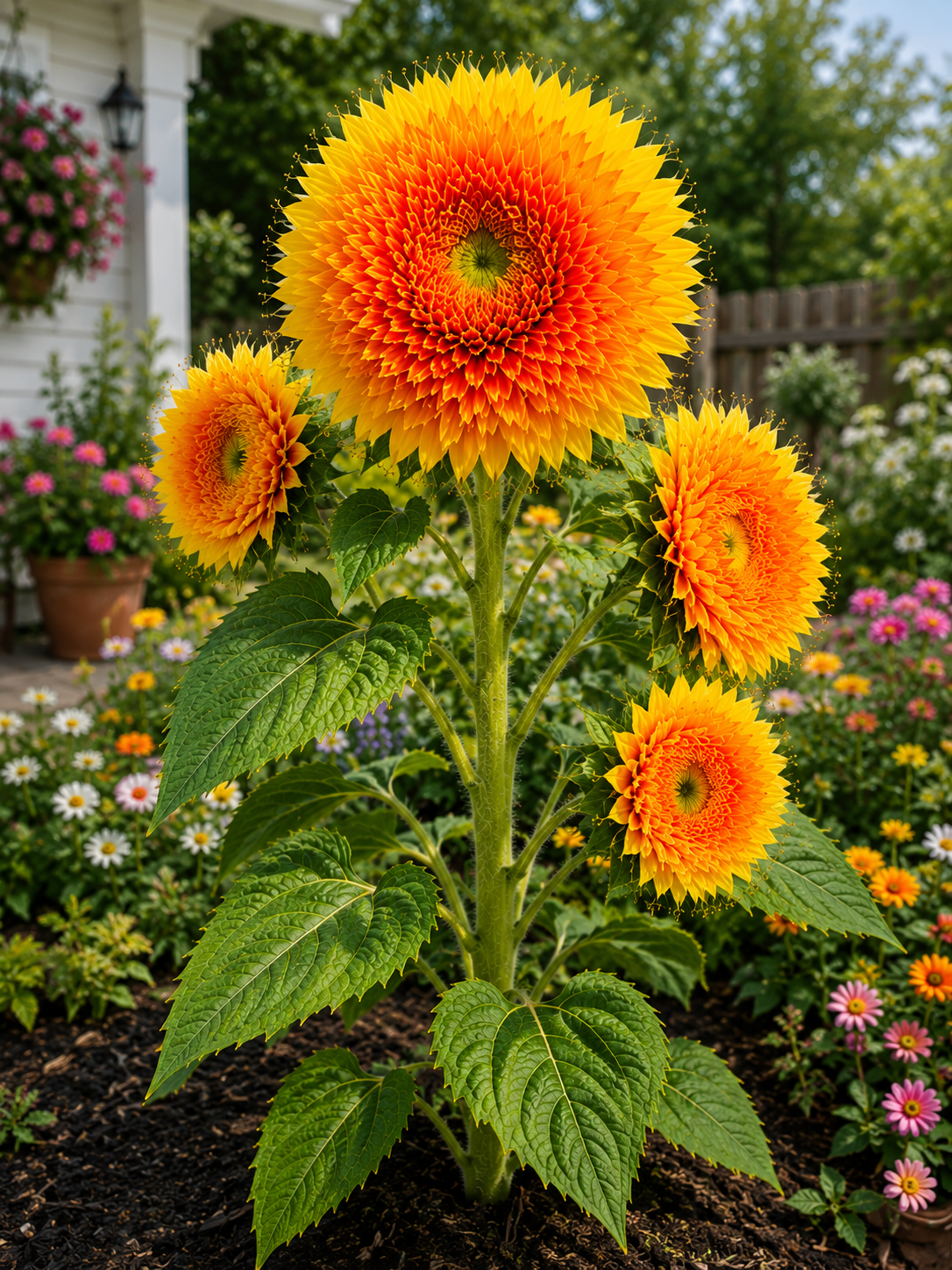 🌈 Regenbogen-Pompon-Sonnenblumensamen – Ziehen Sie die magischsten Sonnenblumen in Ihrem Garten! 🌻✨