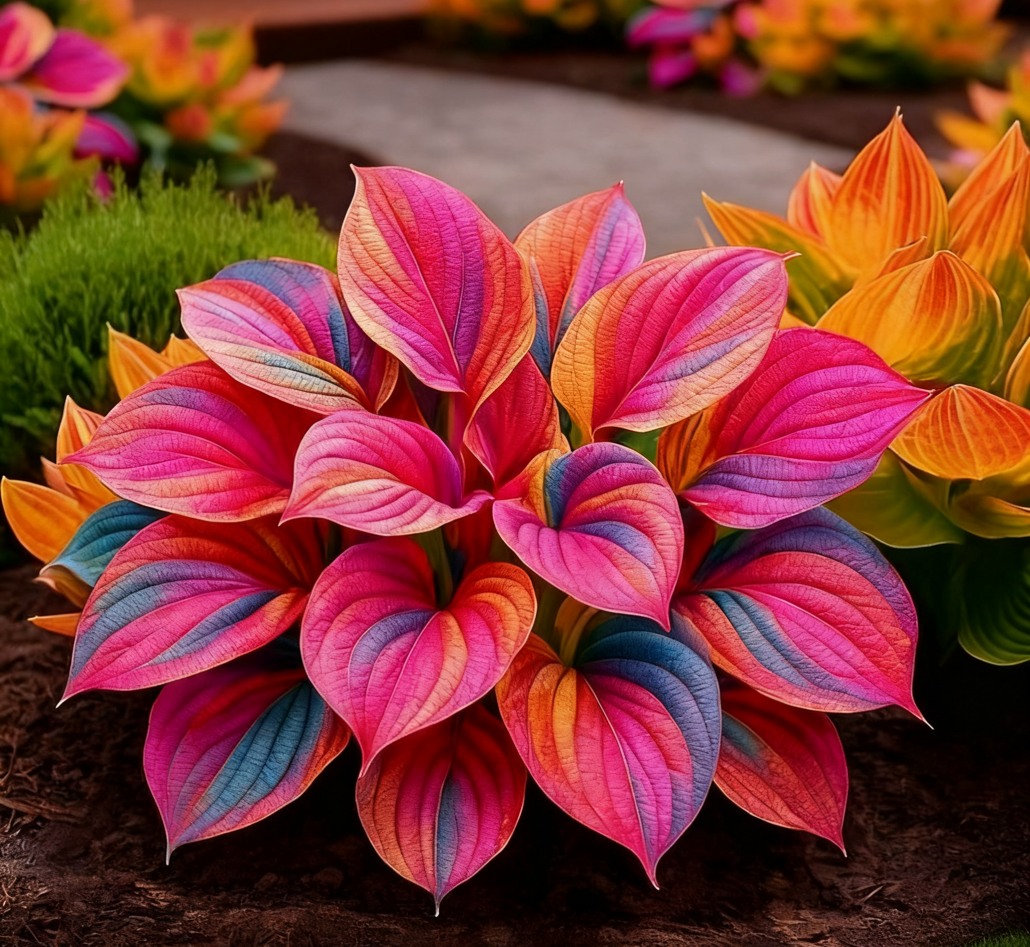 🌿Rare Multicolor Hosta Seeds – Unique Variegated Leaves for Eye🌸