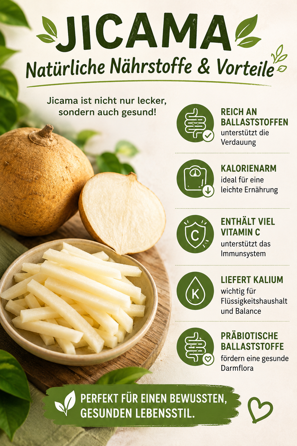 🌱 Baue deine eigene Jicama an – knusprig, süß & nährstoffreiches Supergemüse