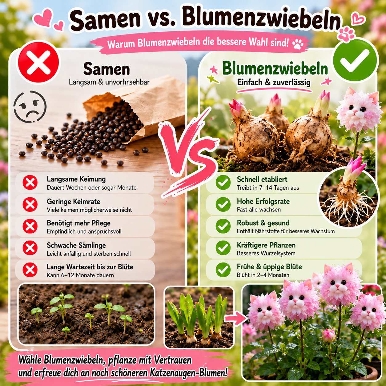😻Magische Katzenaugen-Blumenzwiebeln – Hübsch, selten und pflegeleicht